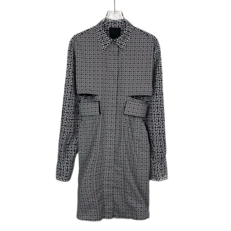 Givenchy Givenchy Black Logo Double G Full Print Cutout A-line Long Size XS / US 0-2 / IT 36-38 - 1 Thumbnail