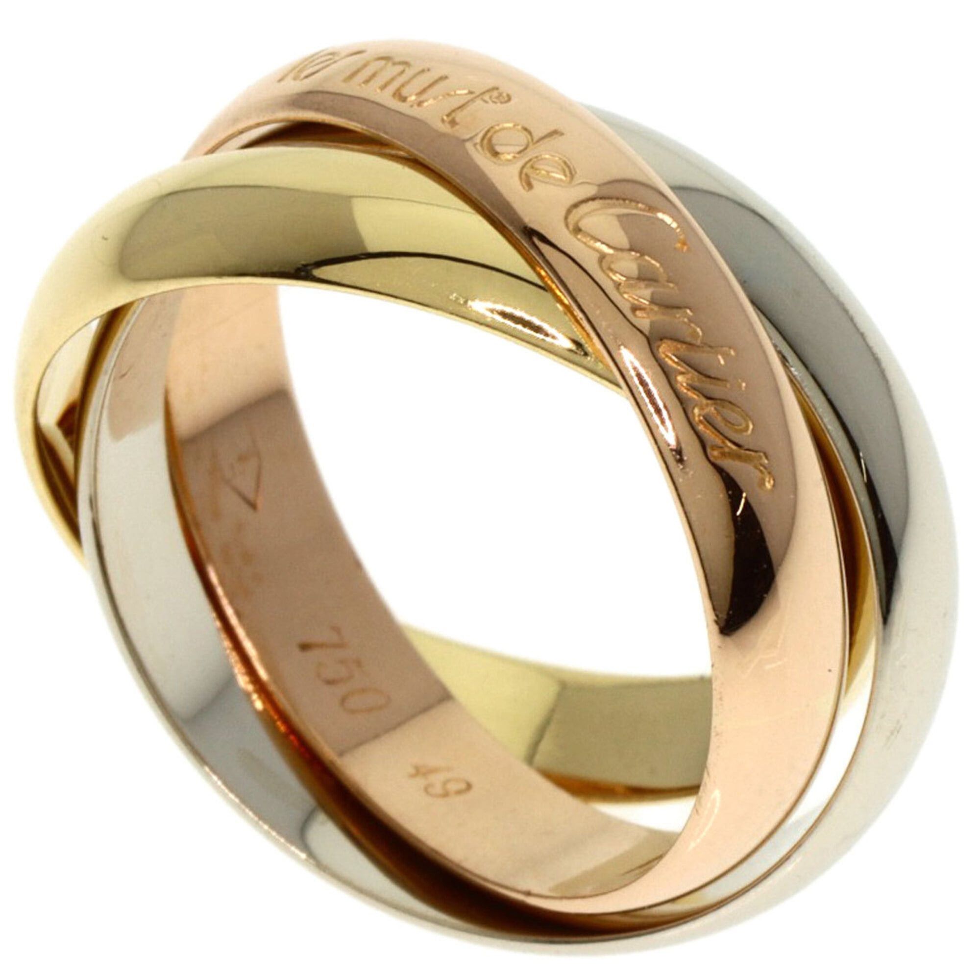 Cartier Cartier Trinity #49 Ring, 18K Yellow Gold/18K White Pink Gold, Women's, CARTIER Size ONE SIZE - 1 Thumbnail
