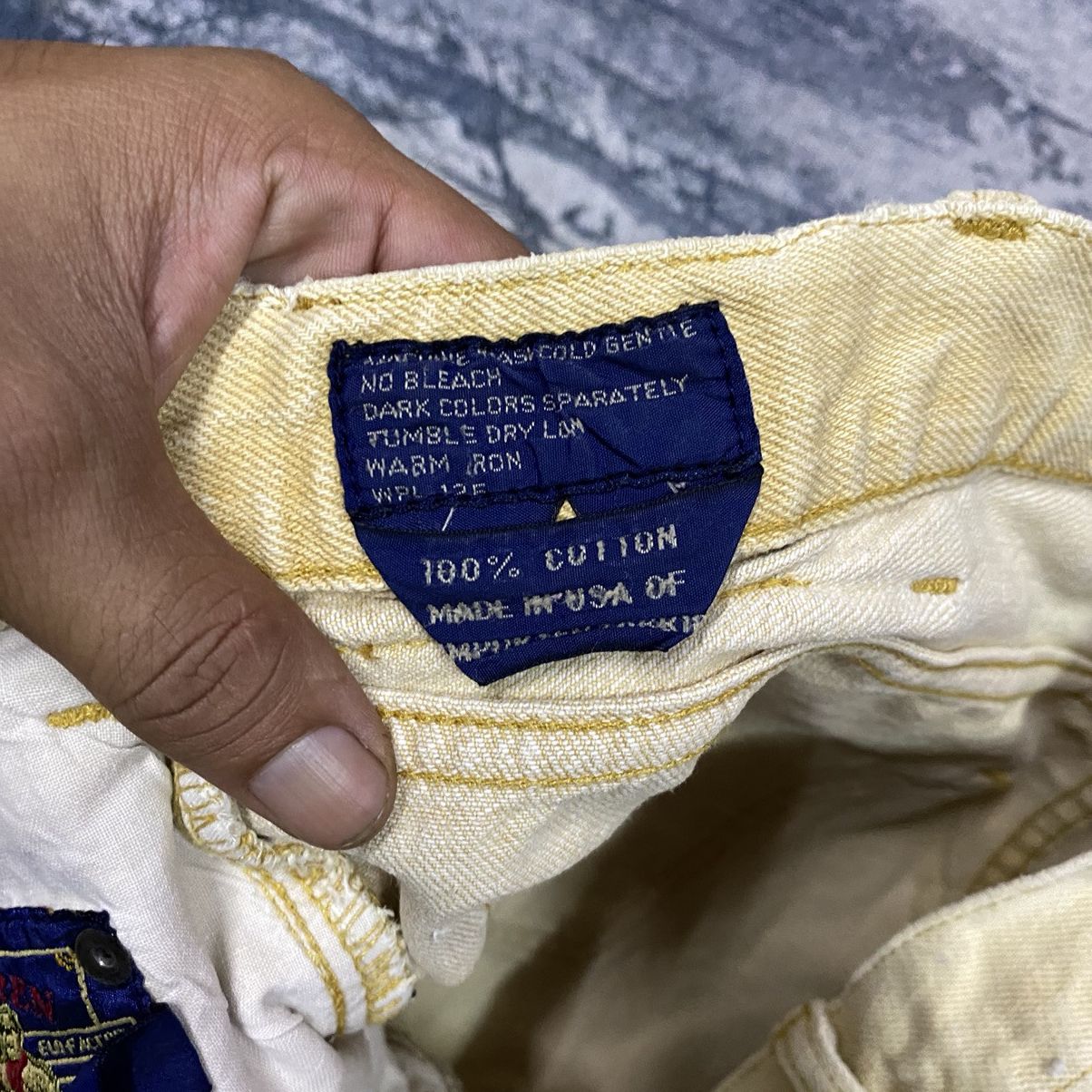 Chaps Ralph Lauren × Ralph Lauren Vintage Chaps Ralph Lauren Dirty Rusty Jeans Size US 33 - 7 Thumbnail