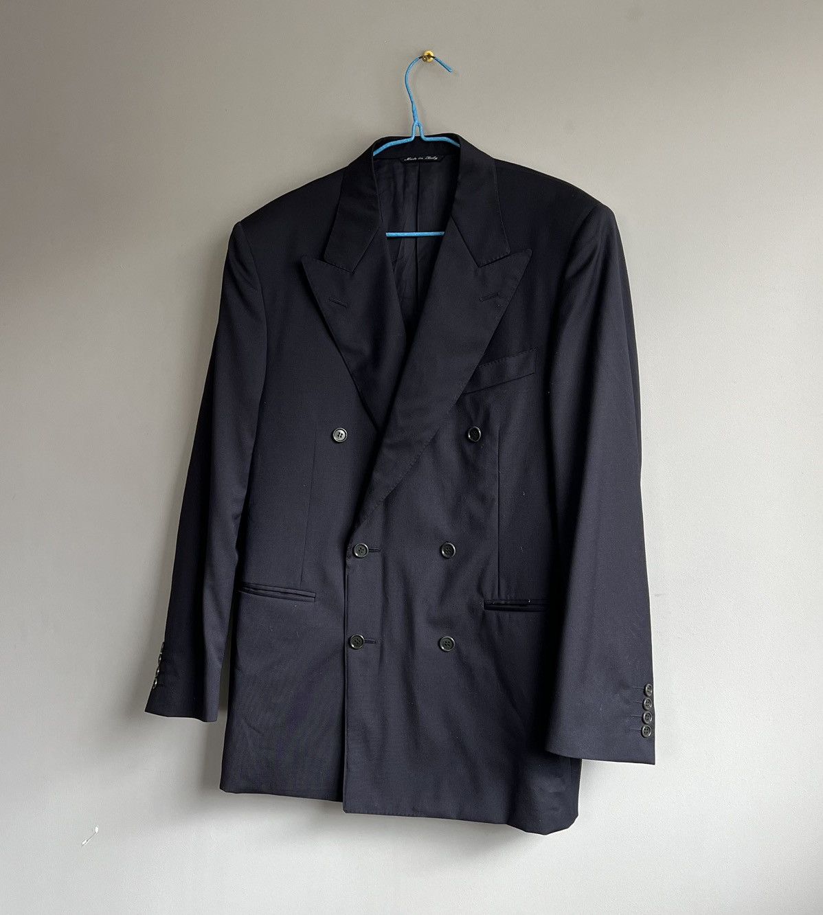 Canali Canali Wool Double Blazer Navy Blue Jacket Size 46R - 1 Thumbnail