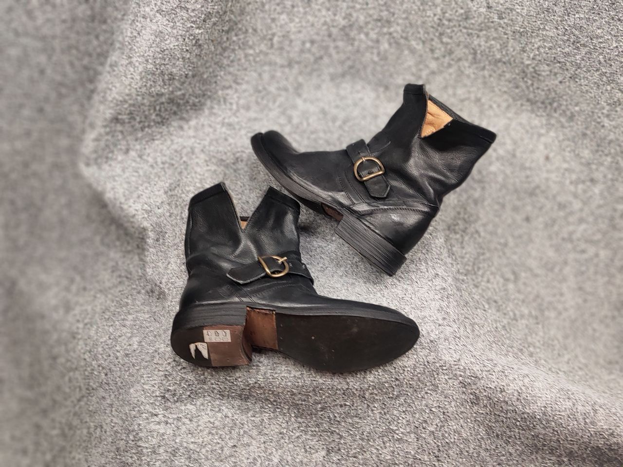 Fiorentini + Baker Fiorentini + Baker Side Zip Leather Eli Moto Ankle Boots Size US 5 / IT 35 - 4 Thumbnail