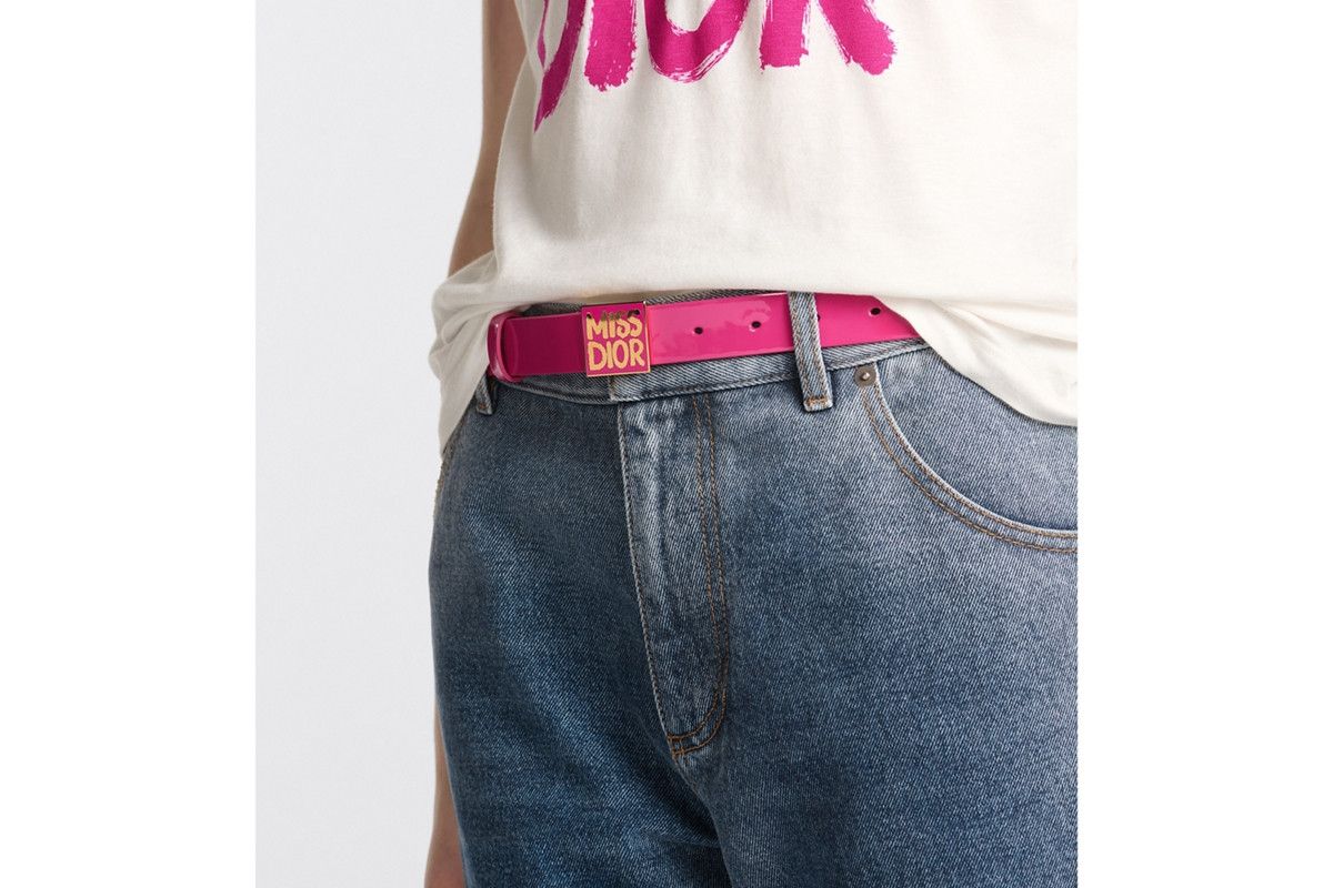 Dior o1bcso1str0126 Size:OS/Miss Dior Graffiti Belt in Pink Size ONE SIZE - 4 Thumbnail