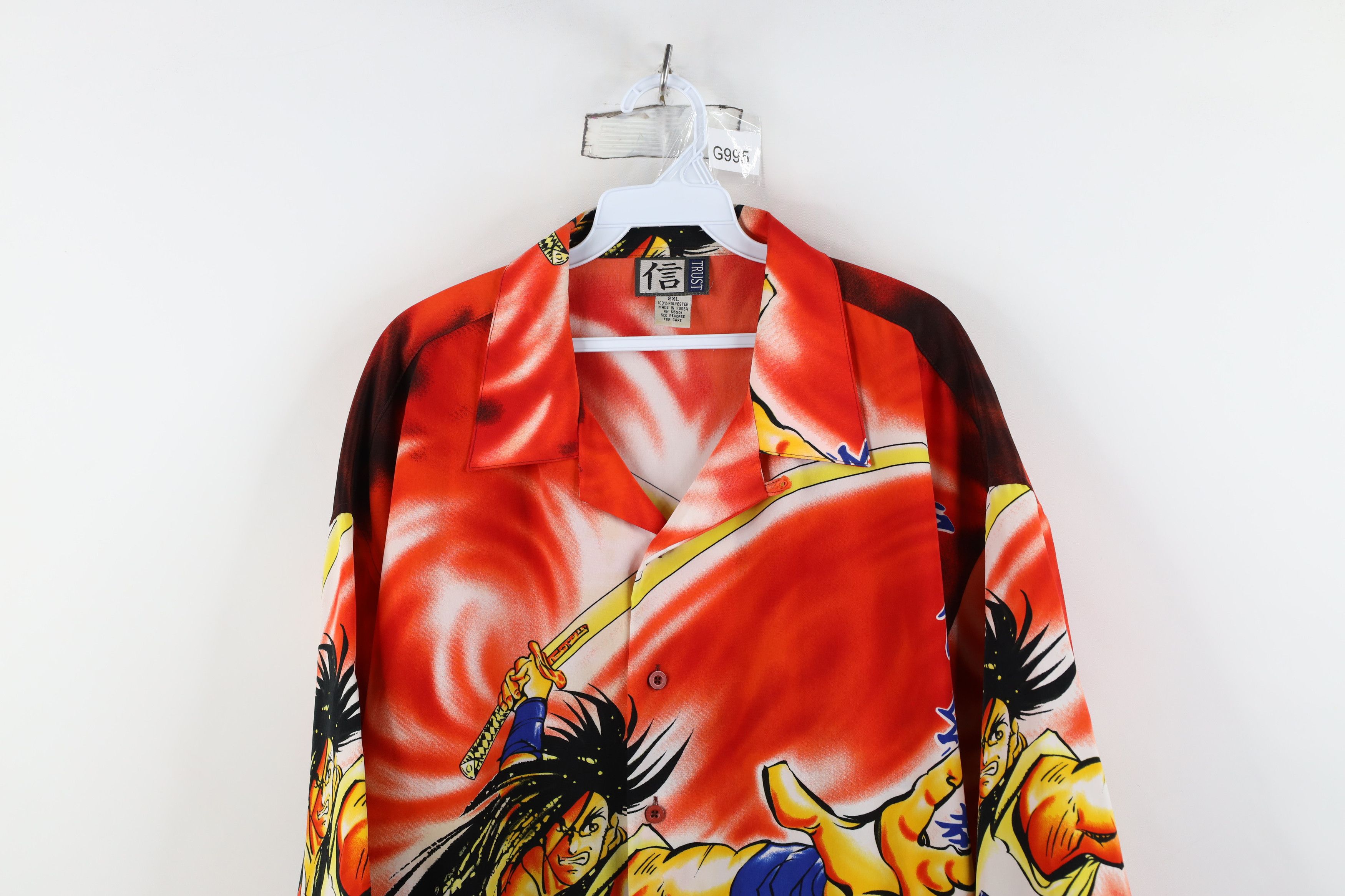 Vintage Vintage 90s Y2K Streetwear All Over Print Button Shirt Size US XXL / EU 58 / 5 - 2 Thumbnail