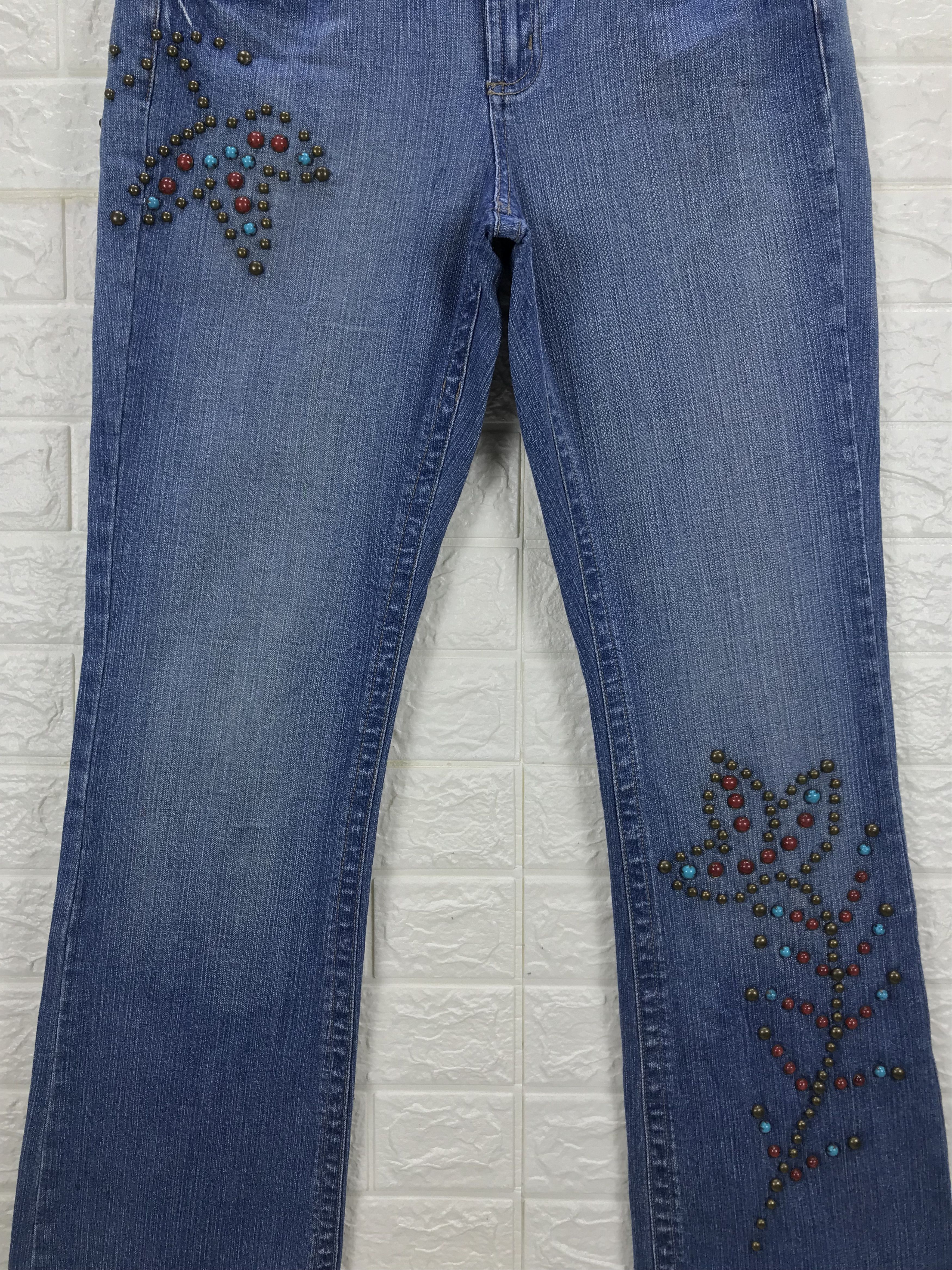 Japanese Brand Vintage Designer Z Cavaricci Art Studded Flare Jeans Size US 32 / EU 48 - 3 Thumbnail