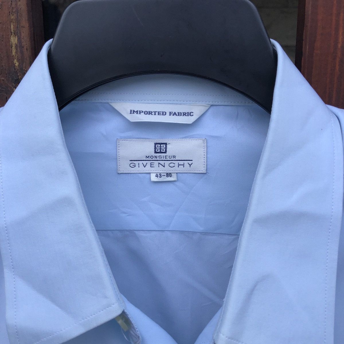 Givenchy VTG LUXURY GIVENCHY EMBROIDERED LOGO SHIRT BLUE SEA Size US L / EU 52-54 / 3 - 5 Thumbnail