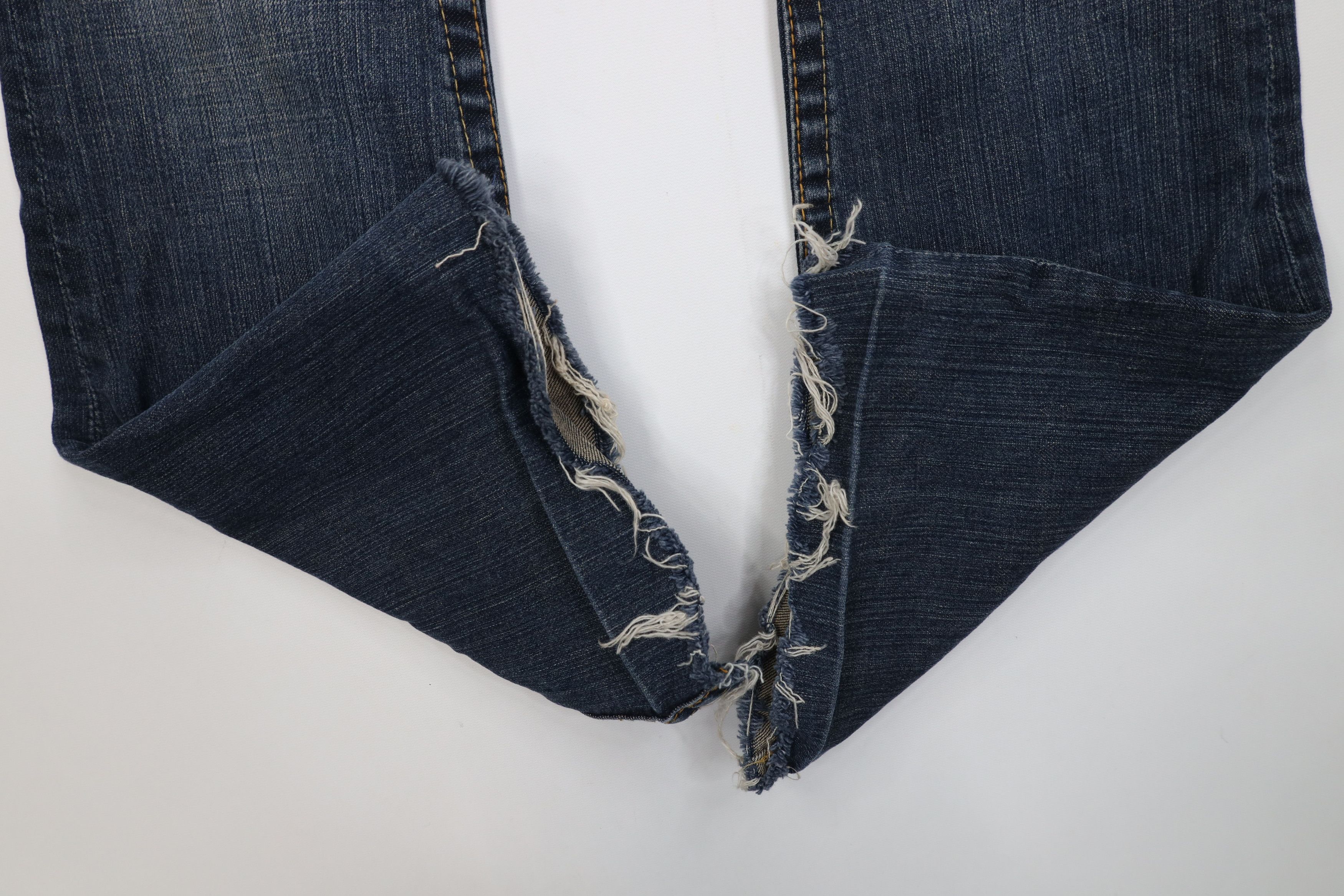 Bebe Vintage 90s Y2K Bebe Rhinestone Wide Leg Denim Jeans USA Size 29" - 5 Thumbnail