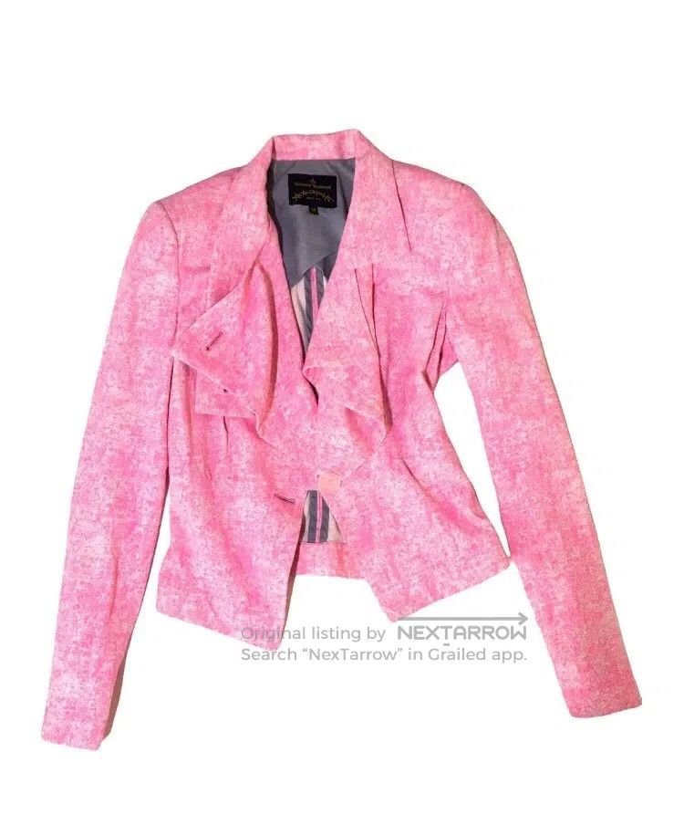 Vivienne Westwood Vivienne Westwood Pink variable jacket, transparent button Size XS / US 0-2 / IT 36-38 - 3 Thumbnail