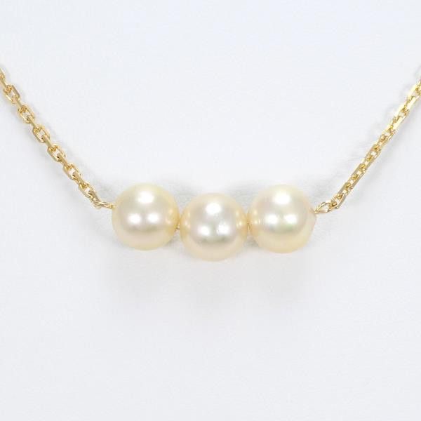 Other Other K18 Yellow Gold Pearl Necklace Natural Material Necklace in Pristine Condition Size ONE SIZE - 1 Thumbnail