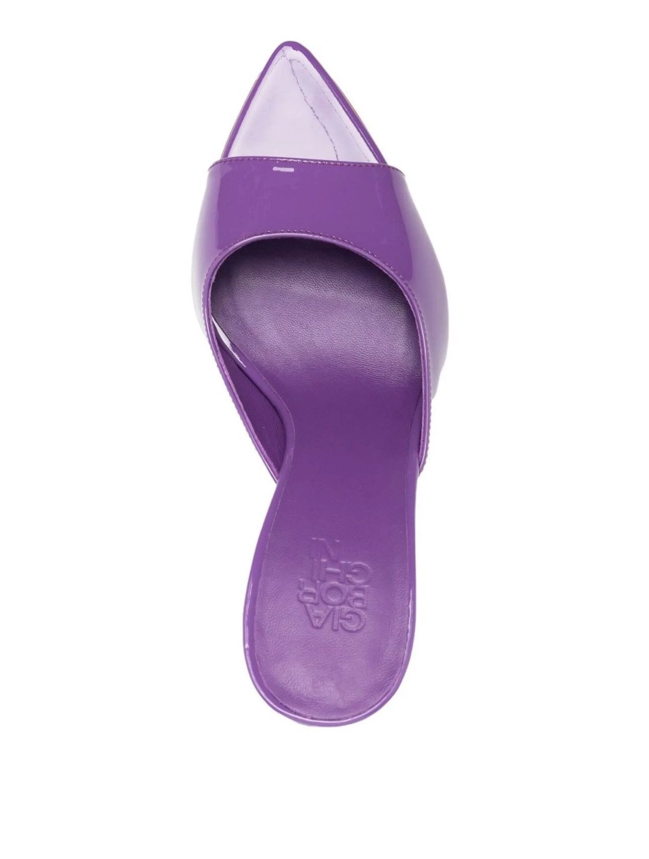 GIA BORGHINI GIABORGHINI Perni 100mm Patent Leather Purple Sandals Size US 9 / IT 39 - 11 Thumbnail