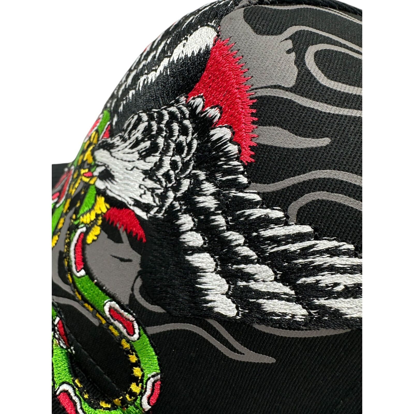 Ed Hardy Ed Hardy Trucker Hat Embroidered Tattoo Eagle Snake Cap Size ONE SIZE - 3 Thumbnail