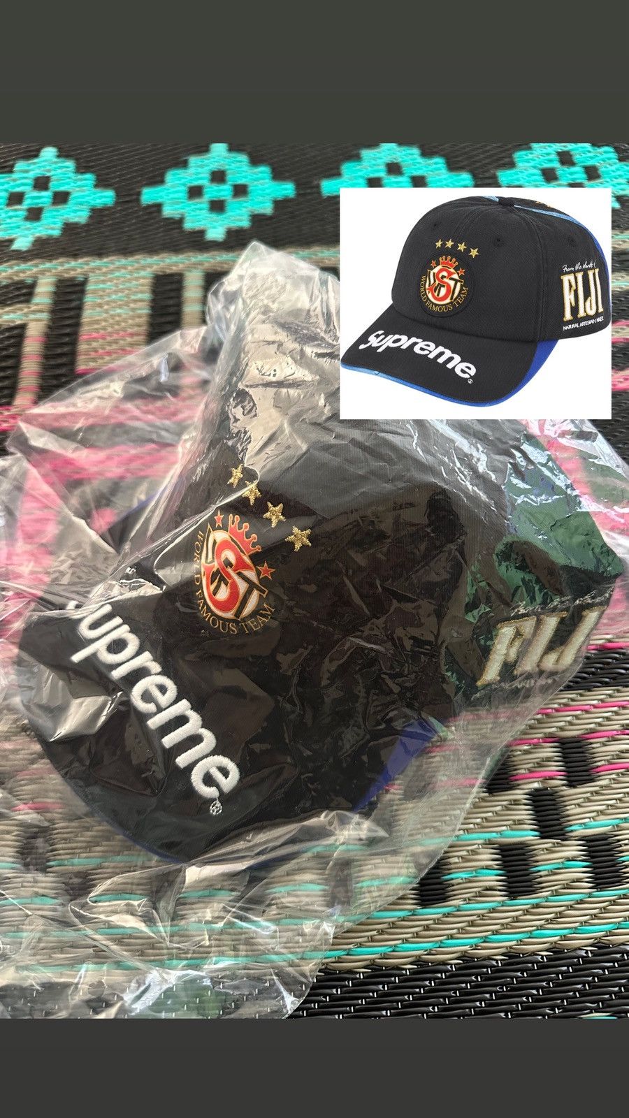 NEW) Supreme Fiji 6 Panel (One Size, Black)