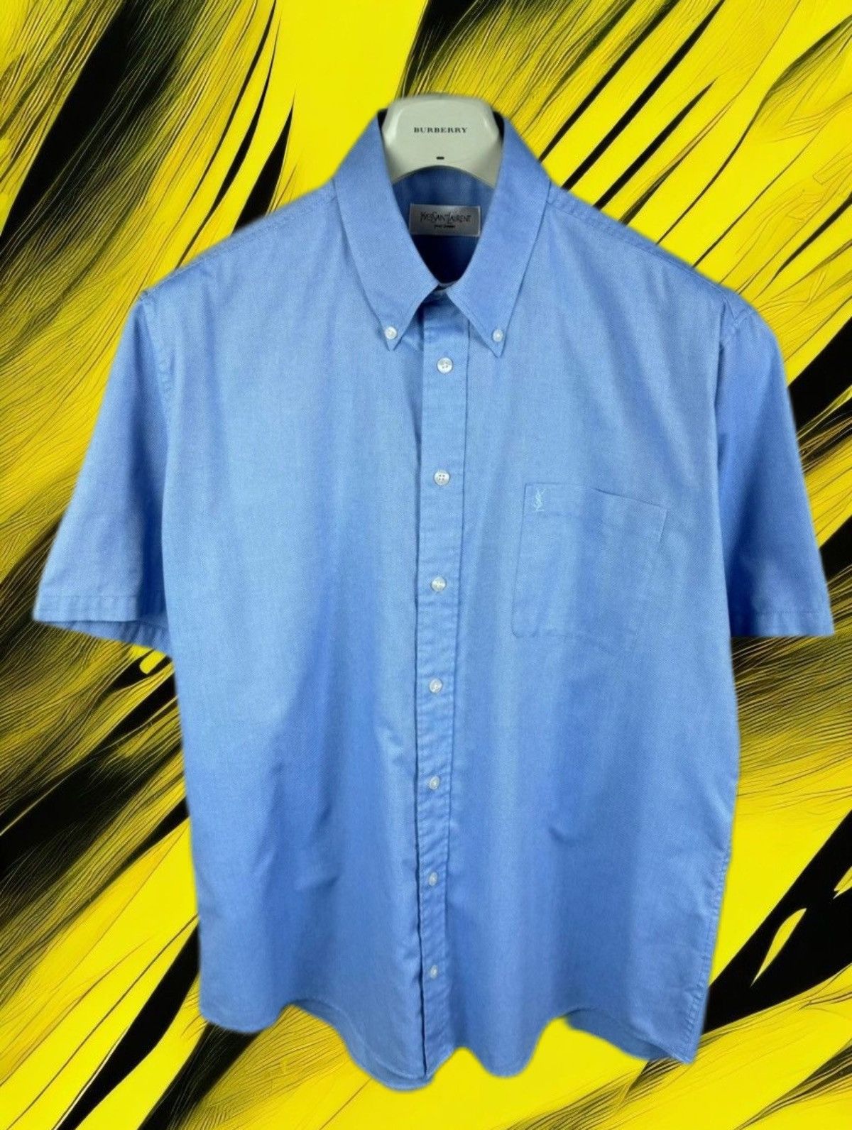Vintage × Yves Saint Laurent Yves Saint Laurent Short Sleeve Shirt Size L Size US L / EU 52-54 / 3 - 1 Thumbnail