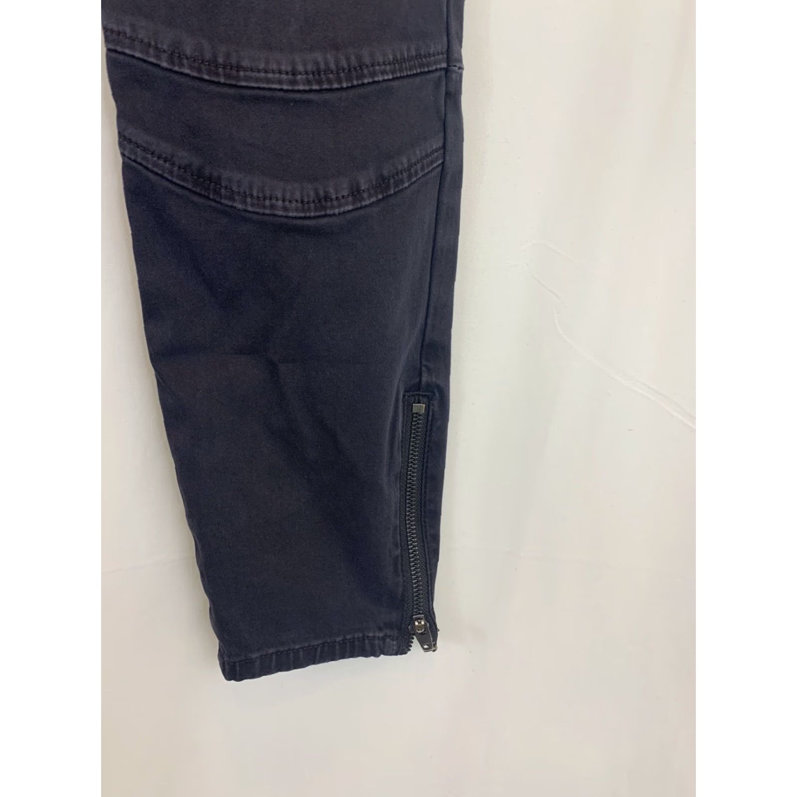 Gap VINTAGE Gap Womens Jeans Skinny Black Moto Denim Pockets Zipper 29 Size 29" - 3 Thumbnail