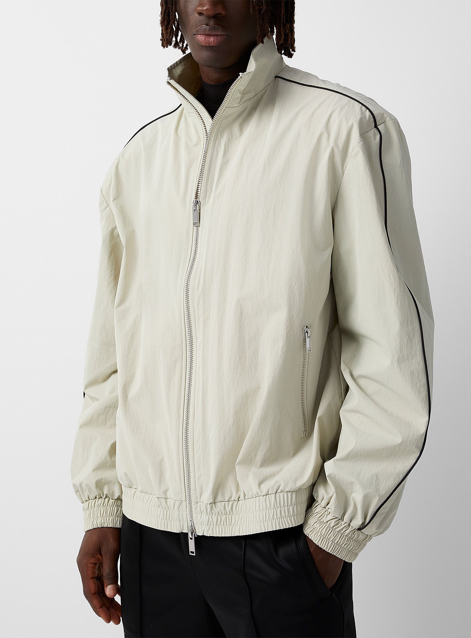 Han Kjobenhavn BNWT AW23 HAN KJOBENHAVN ACCENT PIPED NYLON JACKET 48 Size US M / EU 48-50 / 2 - 1 Thumbnail