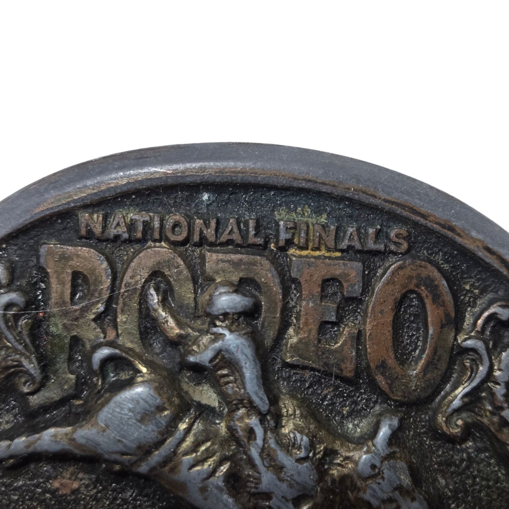 Other 1977 National Finals Rodeo Belt Buckle Bull Riding NFR Hesst Size ONE SIZE - 12 Thumbnail
