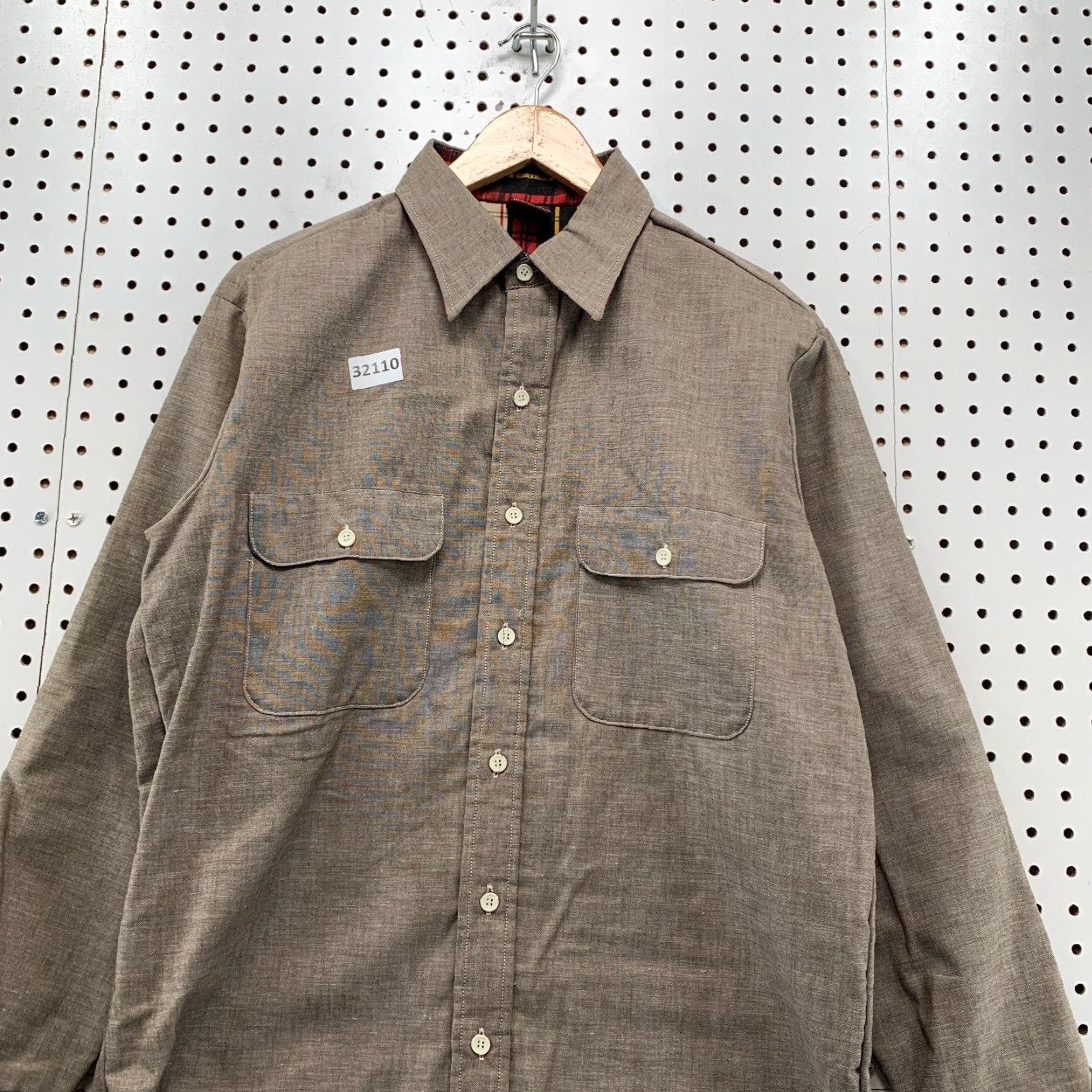 Vintage VINTAGE Kingsport Flannel Lined Button-Up Shirt Mens Medium Brown 70s 80s 90s Size US M / EU 48-50 / 2 - 2 Thumbnail