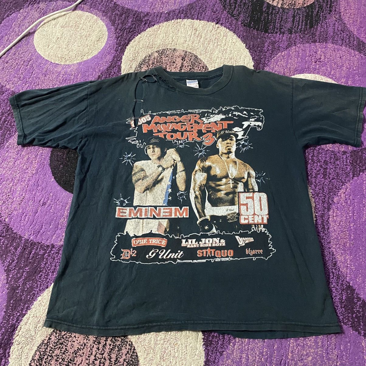 Eminem × Rap Tees × Vintage Rare ! Vintage Rap Tee Anger Management Eminem Tour 2005 Size US XL / EU 56 / 4 - 1 Thumbnail