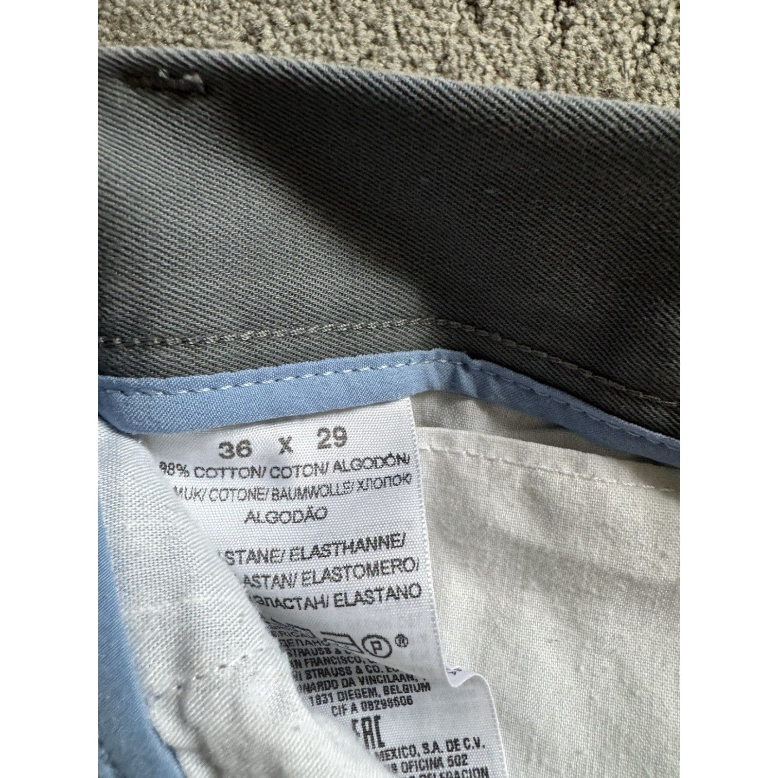 Dockers DOCKERS Dress Pants Gray 36x29 Classic Fit Flat Front Pants Mens Dockers D3 Chinos 100% Cotton Solid Size US 36 / EU 52 - 5 Thumbnail