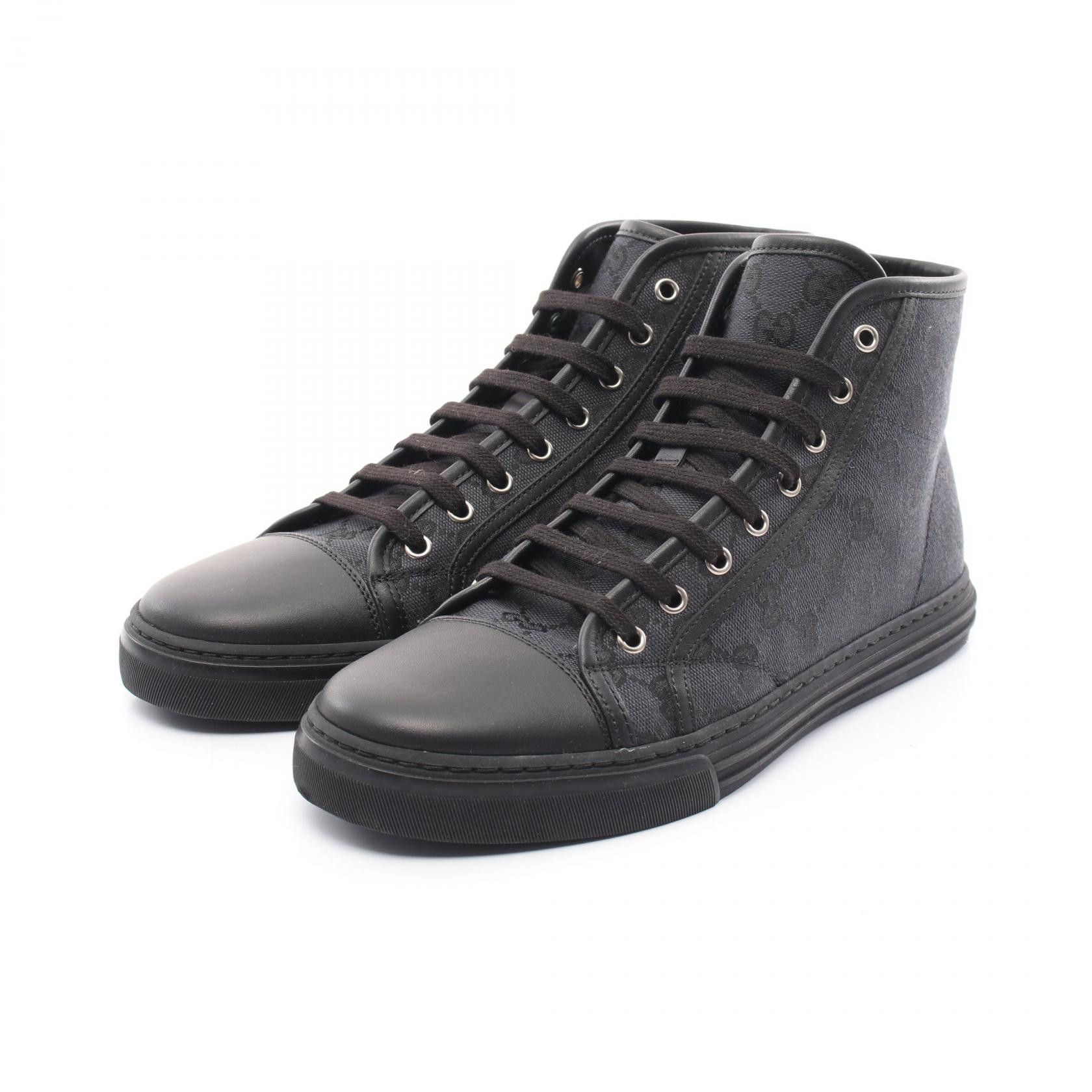 Gucci Gucci GG Canvas Canvas Leather Sneakers Canvas Shoes 426188 in Black, Men's