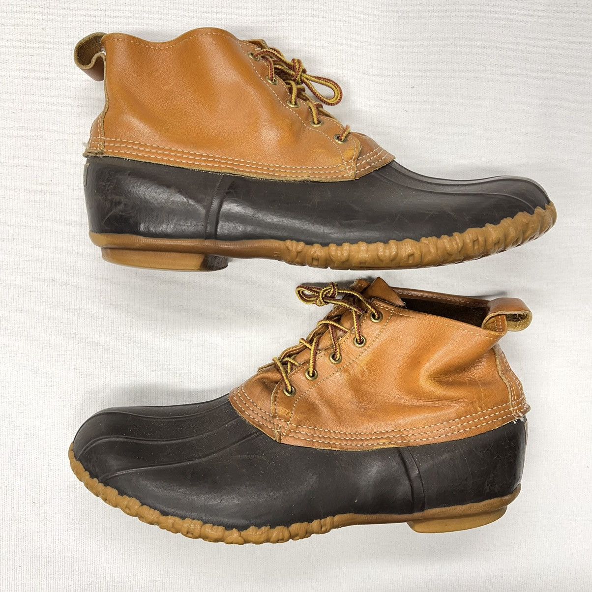 L.L. Bean × Vintage VTG LL Bean Duck Boots Brown Mid Lace Maine Hunting Outdoor Size US 13 / EU 46 - 1 Thumbnail