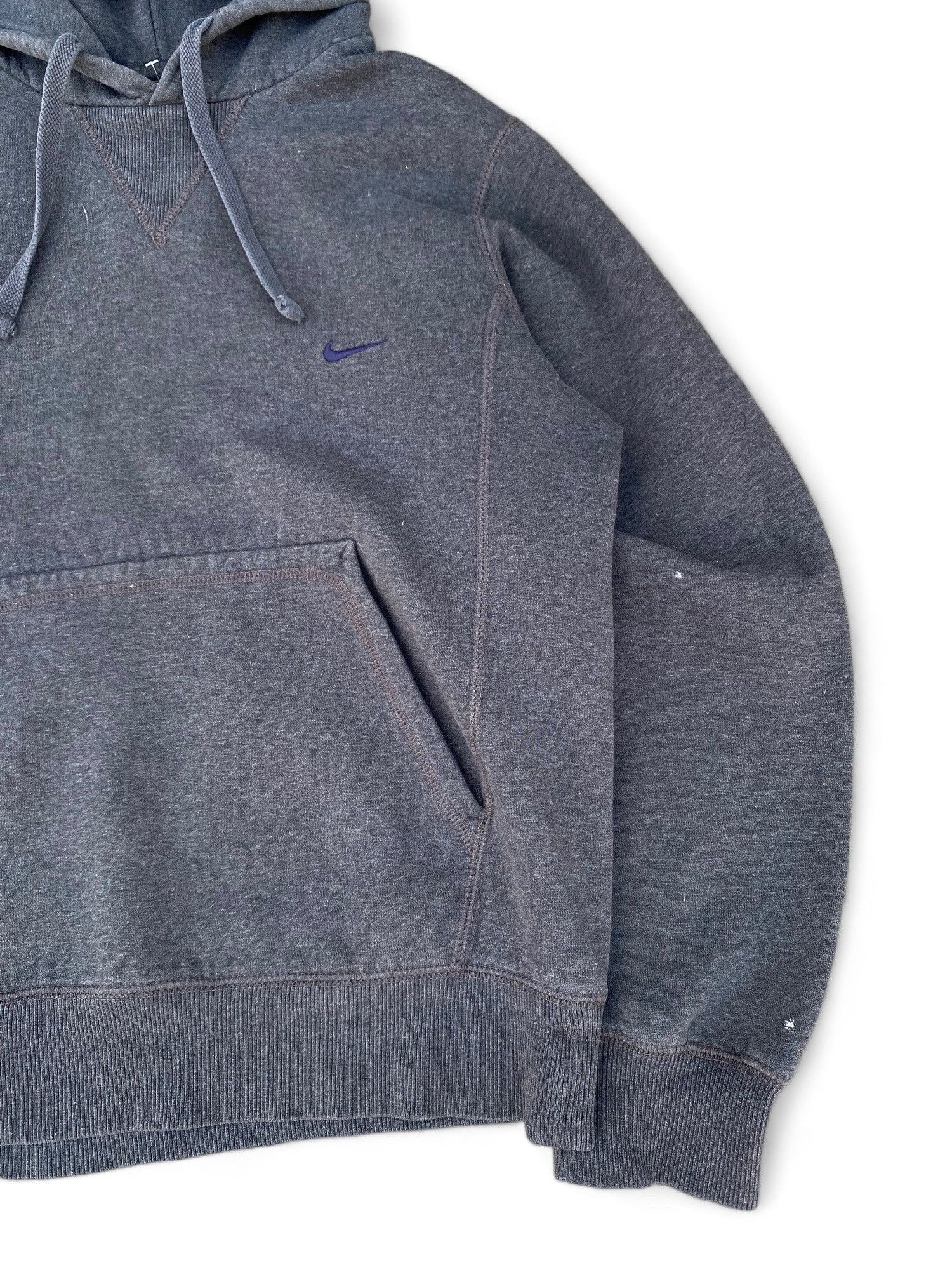 Nike × Vintage Vintage Nike Small Swoosh Distressed hoodie Silver Tag Y2K Size US S / EU 44-46 / 1 - 3 Thumbnail
