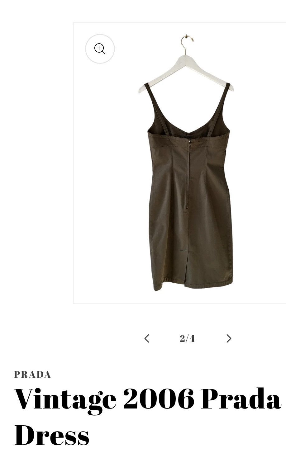 Prada Archival Prada Olive bustier dress size S Size S / US 4 / IT 40 - 3 Thumbnail