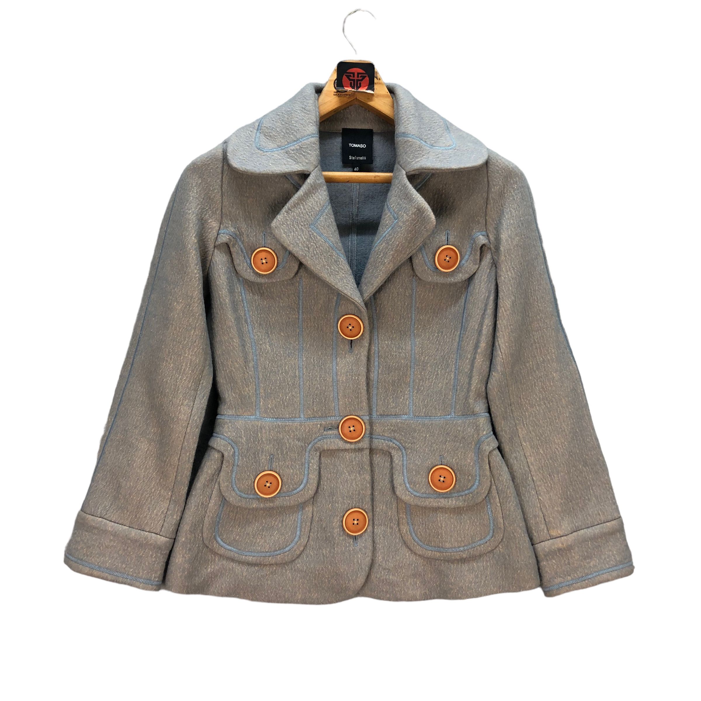 Japanese Brand TOMASO STEFANELLI LANA WOOL COAT #7365-134 Size S / US 4 / IT 40 - 1 Thumbnail