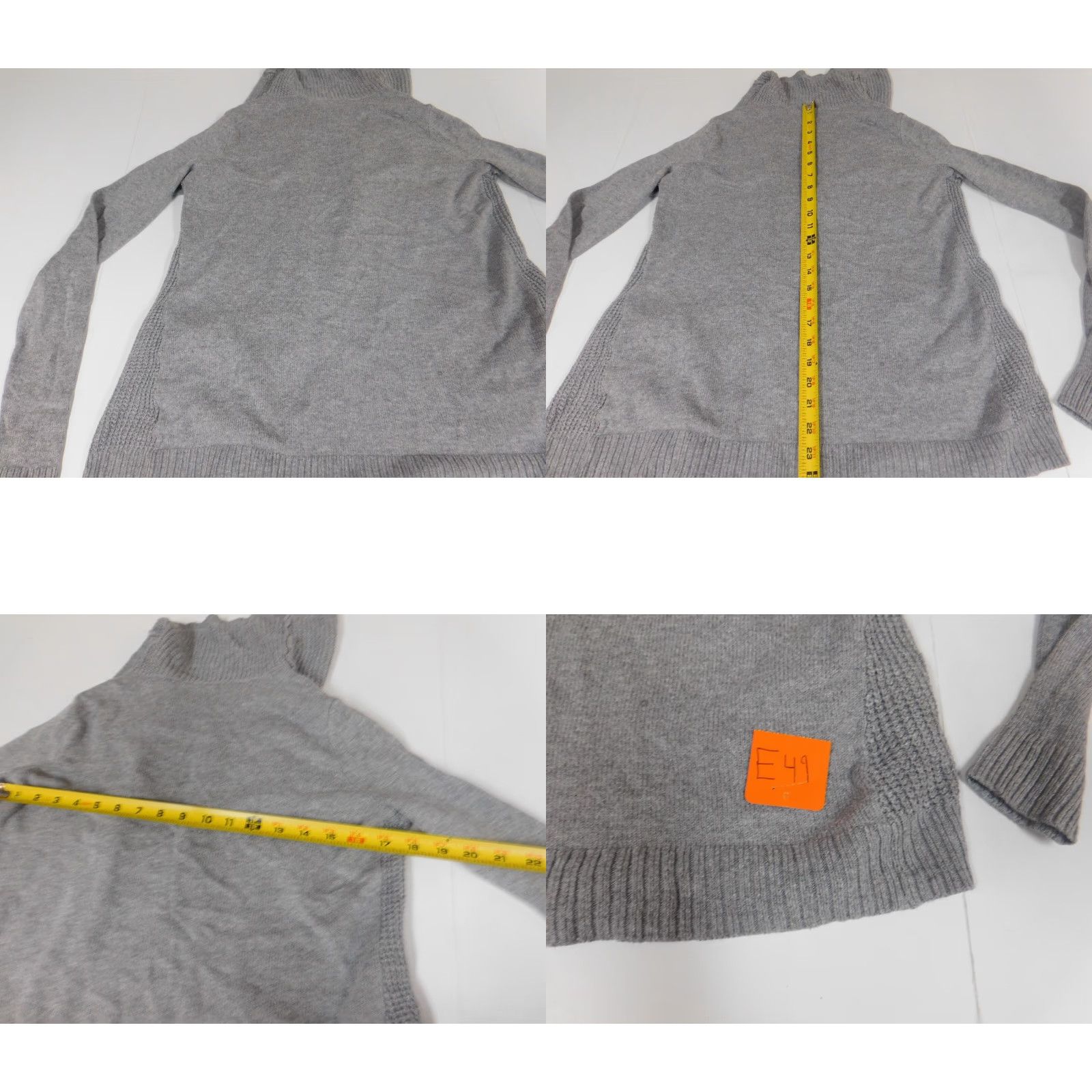 Vintage Sonoma Womens Sweater Gray Extra Small Knit Mock Neck Long Sleeve Cotton Pullover Embroidered All Seasons Stretch Classic Regular Size S Woman Vars. Size S / US 4 / IT 40 - 8 Thumbnail