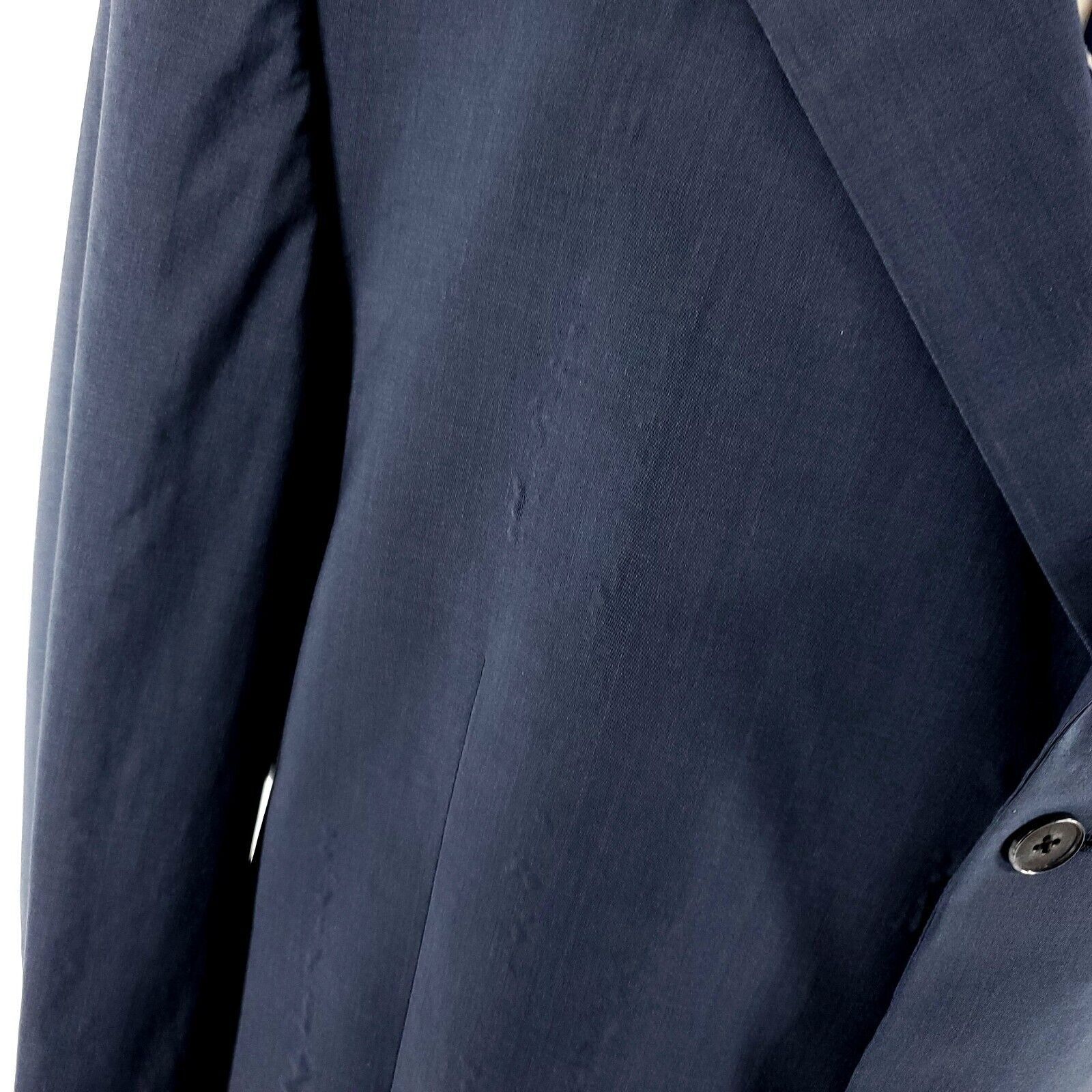 Arnold Brant DAMAGED Arnold Brant Marzotto Wool 3 Button Blazer 48L Blue Size 48L - 2 Thumbnail