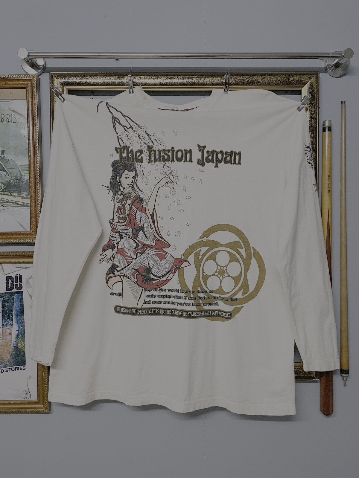 Beauty Beast Vintage 1990s Japan Designer The Fusion Sukajan Longsleeve Size US XL / EU 56 / 4 - 4 Thumbnail