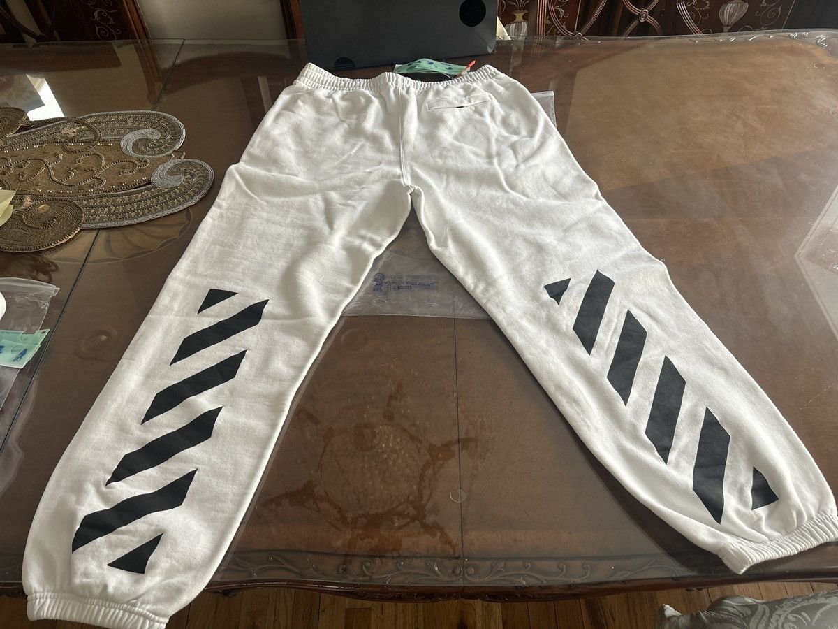 Off-White Off White Black Stripe Sweatpants Size US 36 / EU 52 - 4 Thumbnail