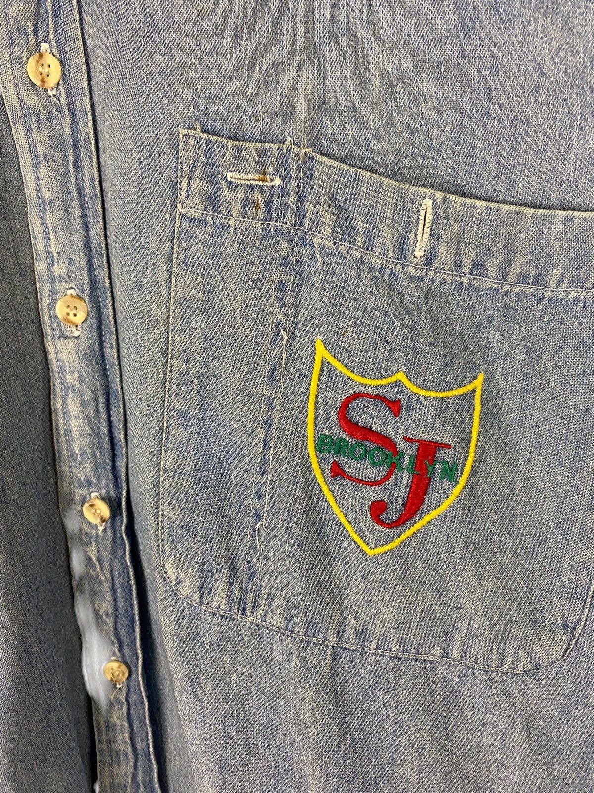 Cross Colours Vintage 40 Acres and A Mule Filmworks Spike Lee Denim Shir Size US XL / EU 56 / 4 - 6 Thumbnail