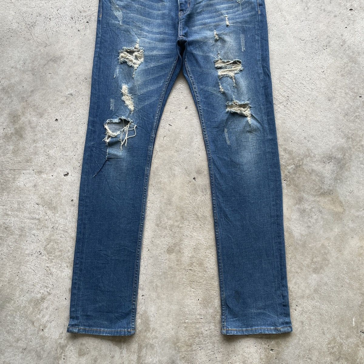 Japanese Brand Vintage Diviner Reckless Life Distressed Jeans Ripped Pants Size US 34 / EU 50 - 4 Thumbnail