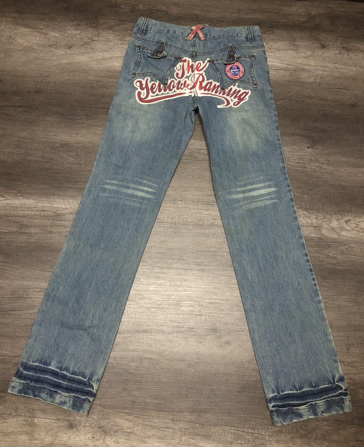 Designer × Hysteric Glamour × Japanese Brand Yellow Ranking Patches Jeans Like Hysteric Glamour Design Size US 31 - 15 Thumbnail