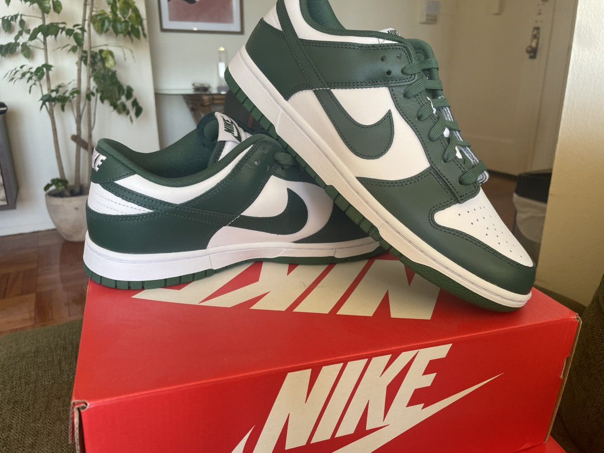 Nike Nike Dunk Low Retro Team Green, White & Orange Size US 11.5 / EU 44-45 - 1 Thumbnail