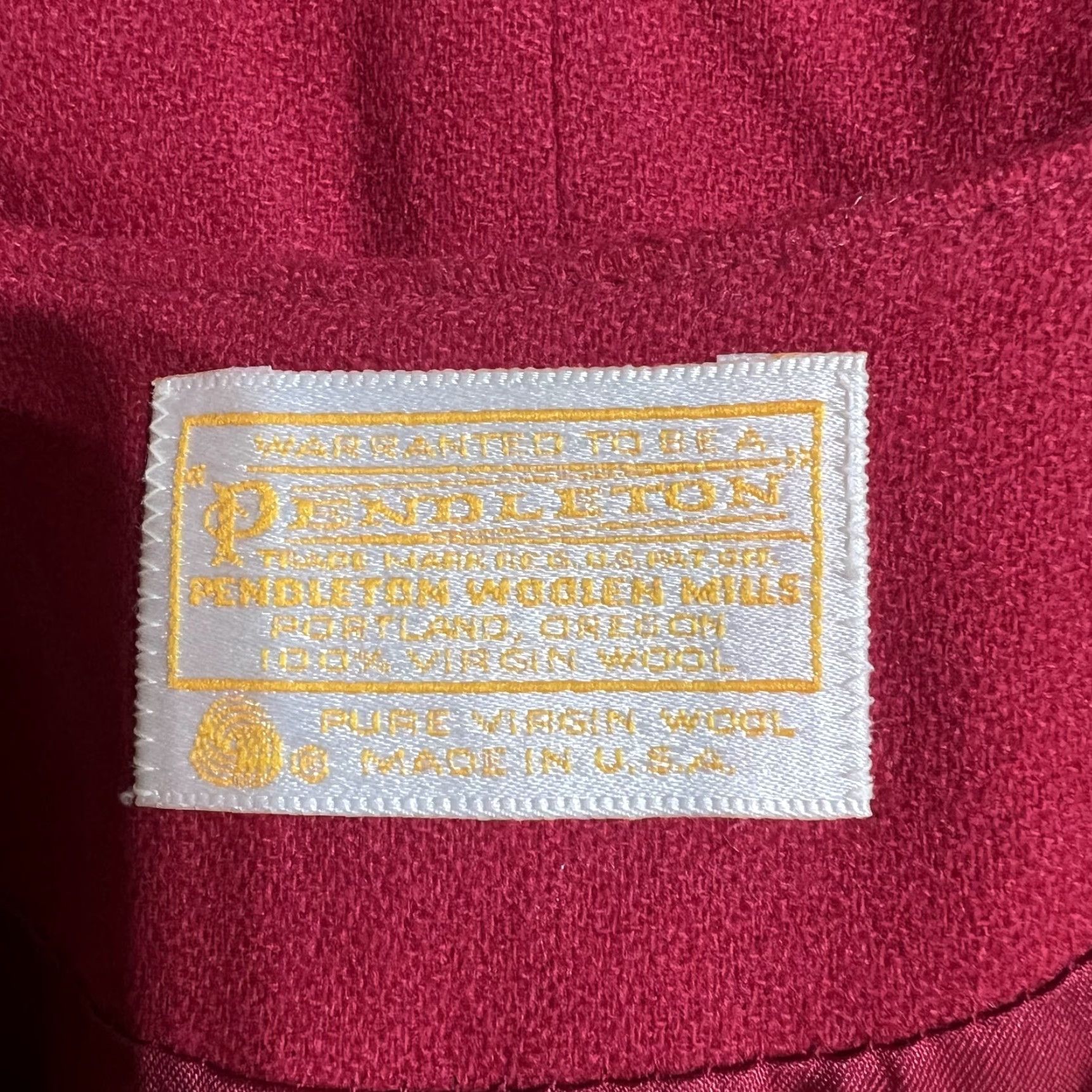 Pendleton Pendleton Blazer Womens 12 Red 100% Wool Cropped Yellow Label Vest? Size XL / US 12-14 / IT 48-50 - 6 Thumbnail