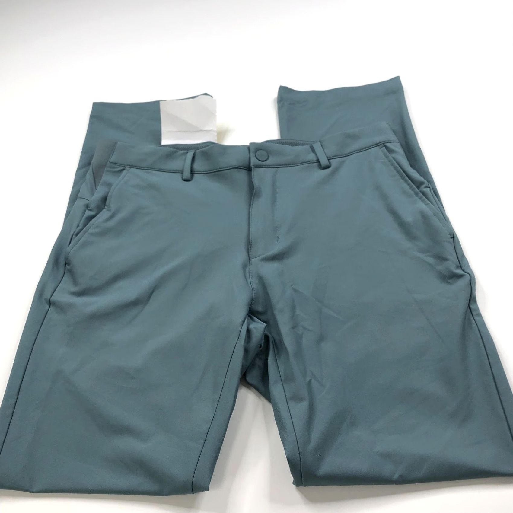 Vintage Greg Norman Performance Chino Pants Blue Green Slim? Regular 32 Inseam 31" Belt Loops Front Flat Front Pockets Mens Size US 32 / EU 48 - 3 Thumbnail