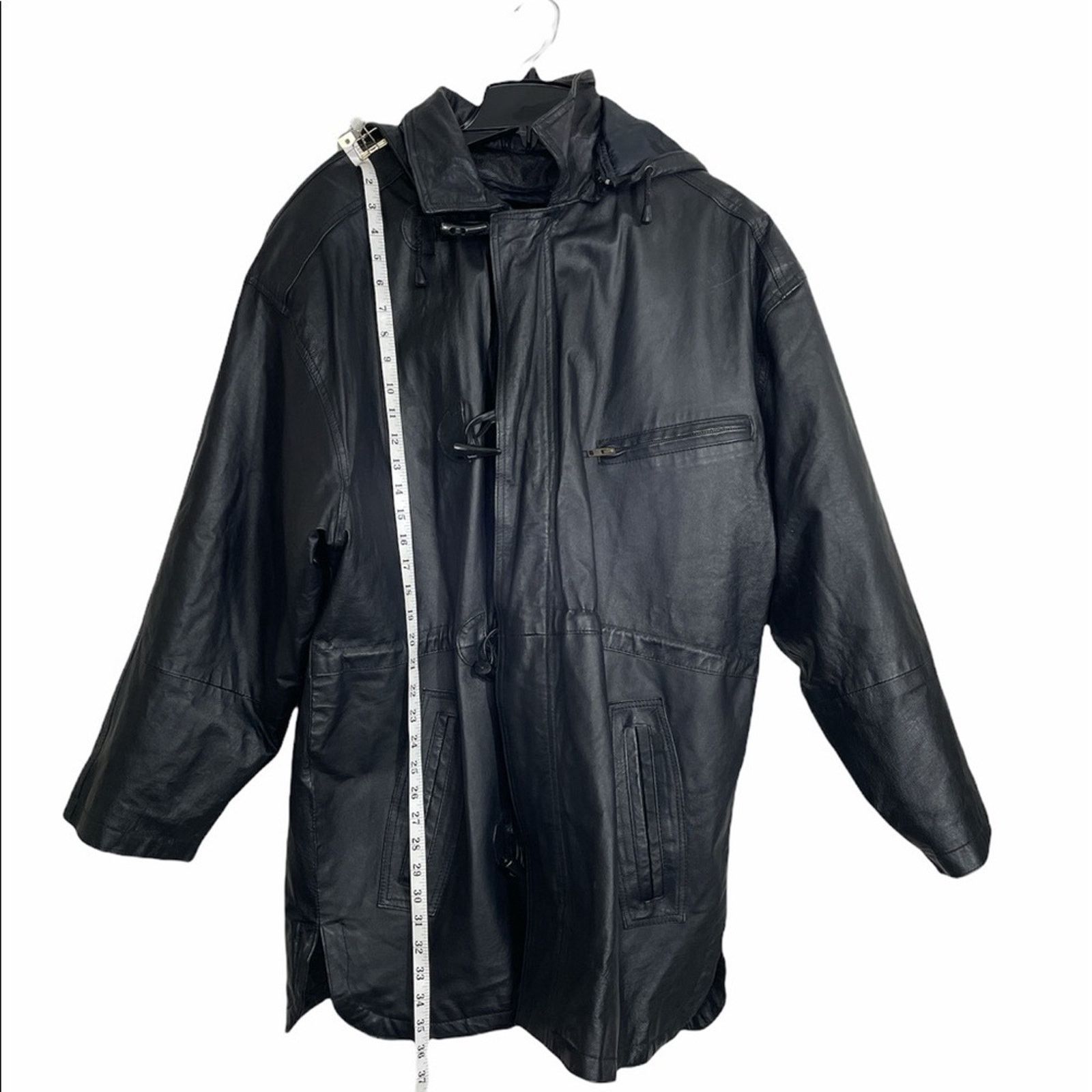 Other FASHION ELEMENTS Leather Coat Black Size Large Size US L / EU 52-54 / 3 - 3 Thumbnail