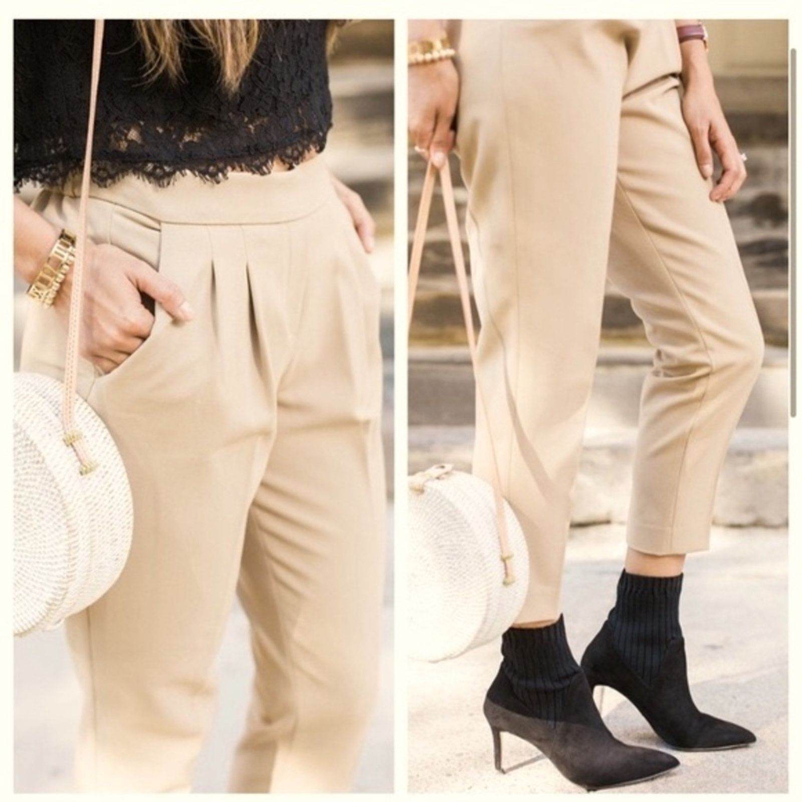 Aritzia BABATON Aritizia $148 Conan Lyocell Tan Trouser Pants 6 EUC Size 28" / US 6 / IT 42 - 13 Thumbnail