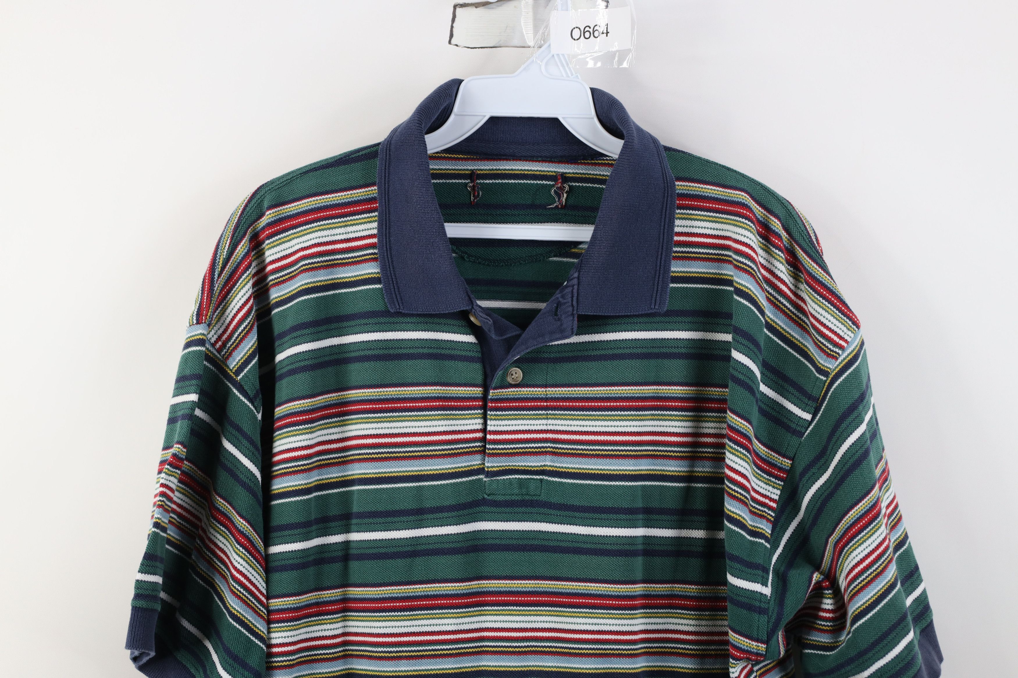 Vintage Vintage 90s Streetwear Striped Knit Collared Golf Polo Shirt Size US XL / EU 56 / 4 - 2 Thumbnail