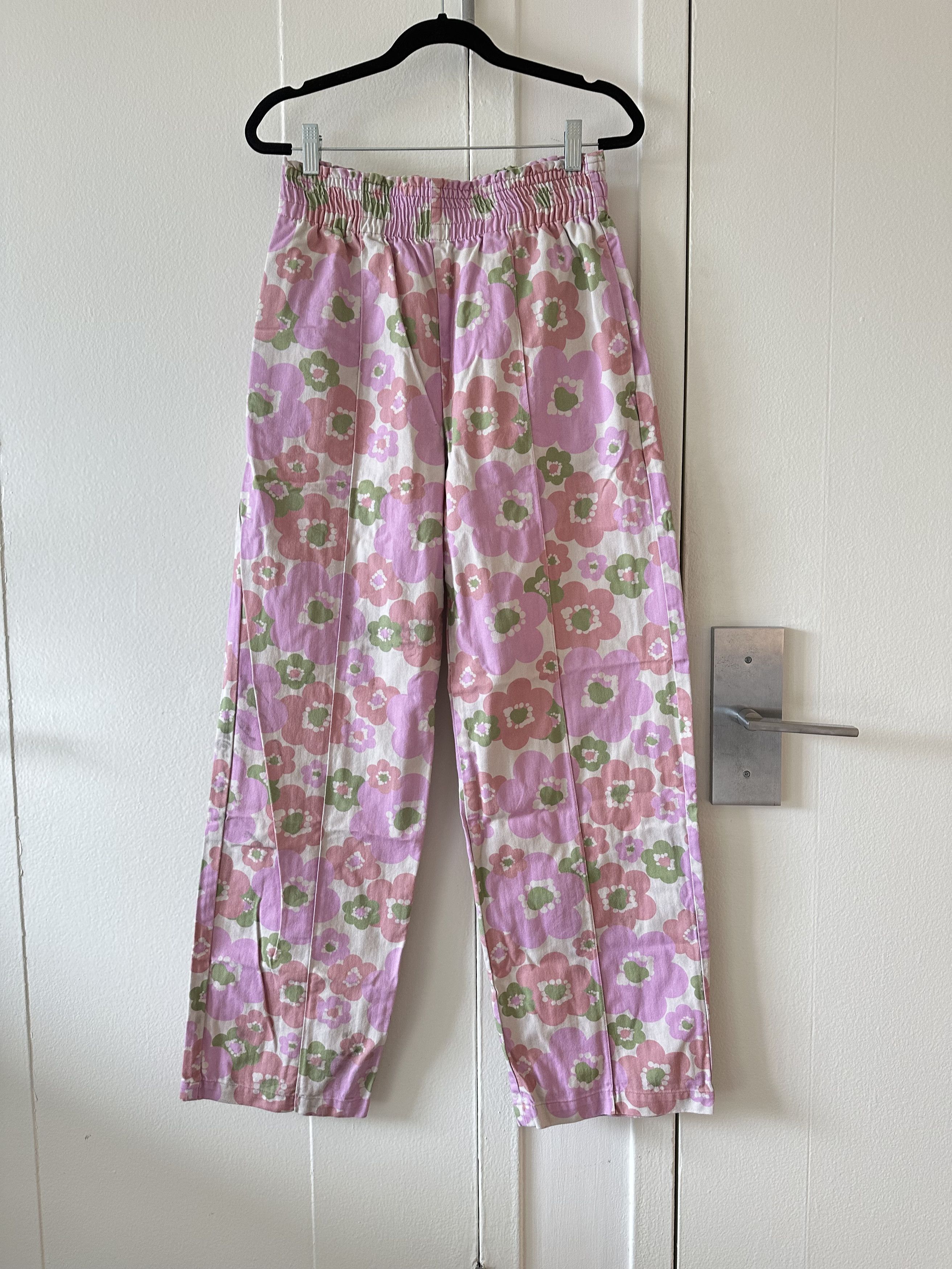 image of Acne Studios Wide Leg Floral Waistband Trousers, Men's (Size 29)