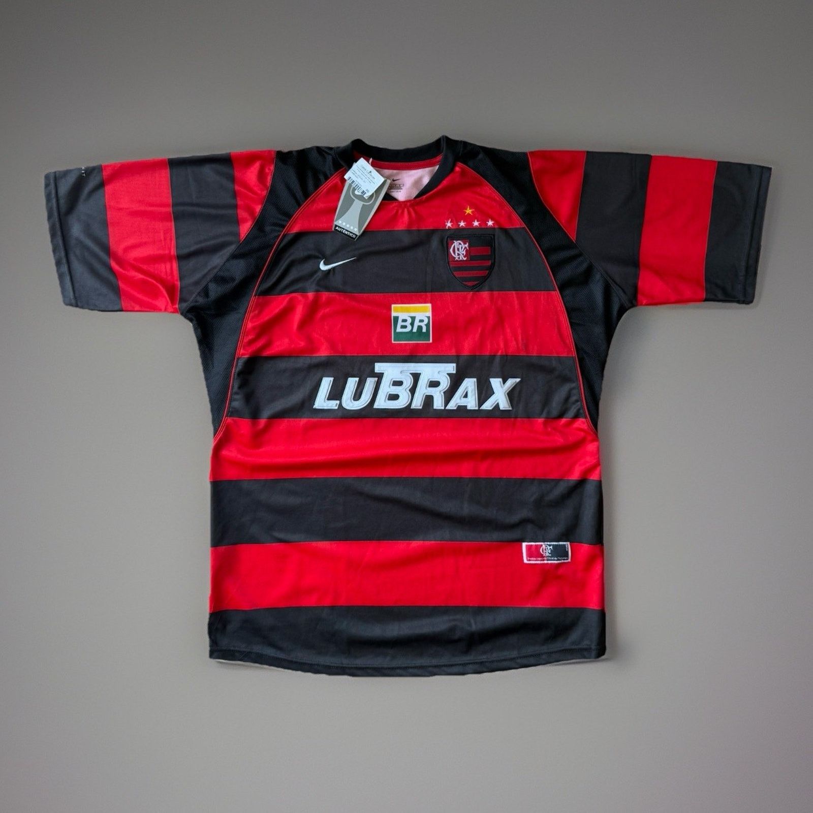 Nike × Vintage Vintage Flamengo Jersey Large Red Black Y2K Nike Sportswear Size US L / EU 52-54 / 3 - 1 Thumbnail