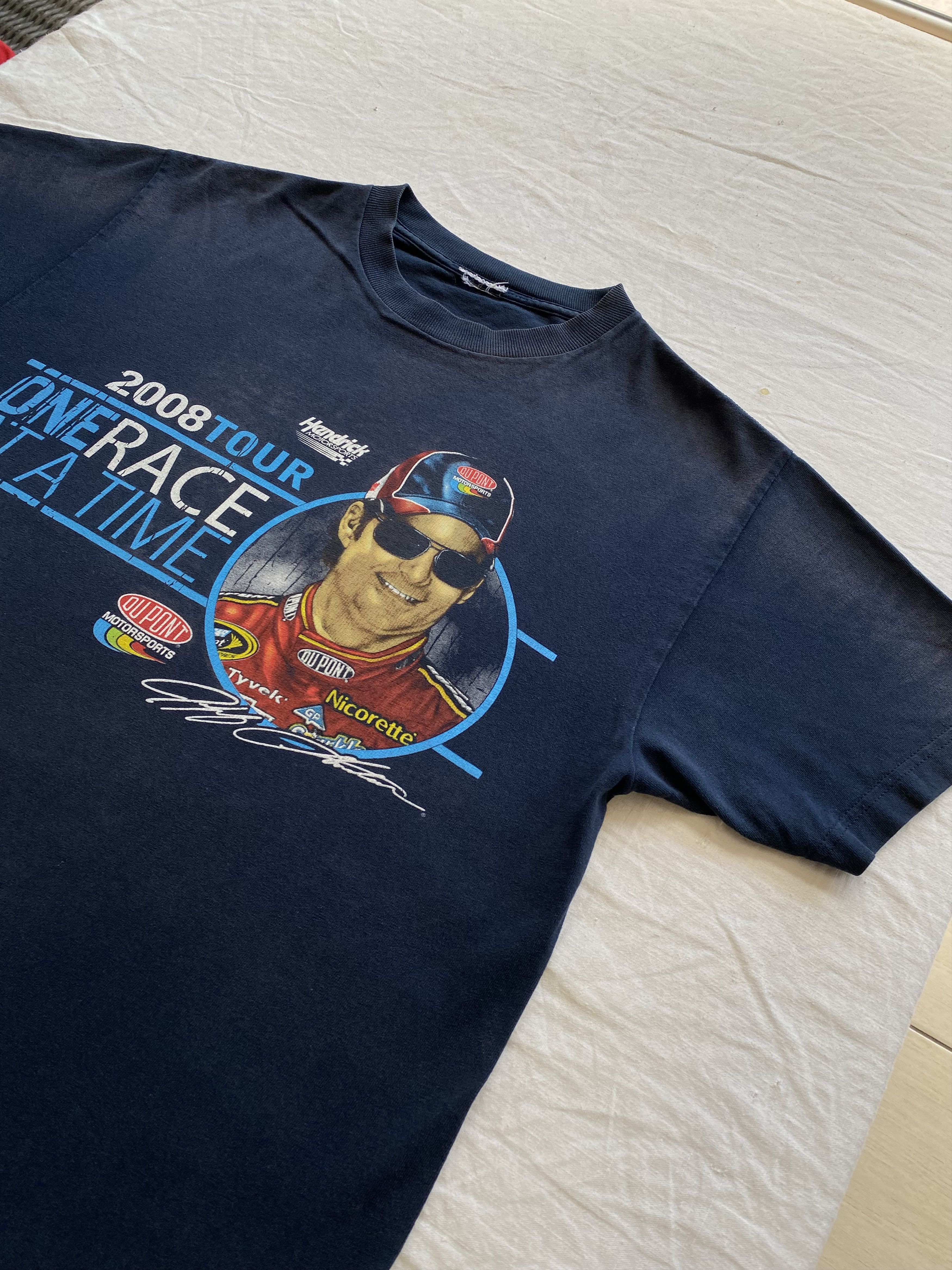 Vintage Jeff Gordon Nascar Vintage 2008 Tour One Race Racing T-shirt Size US M / EU 48-50 / 2 - 18 Thumbnail