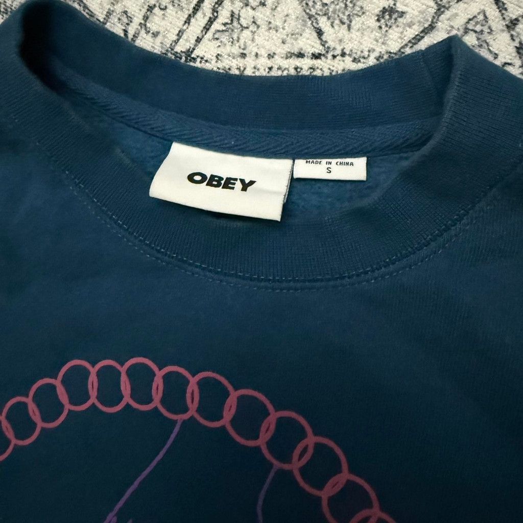 Obey Obey blue crew neck sweatshirt - Size S Size US S / EU 44-46 / 1 - 4 Thumbnail