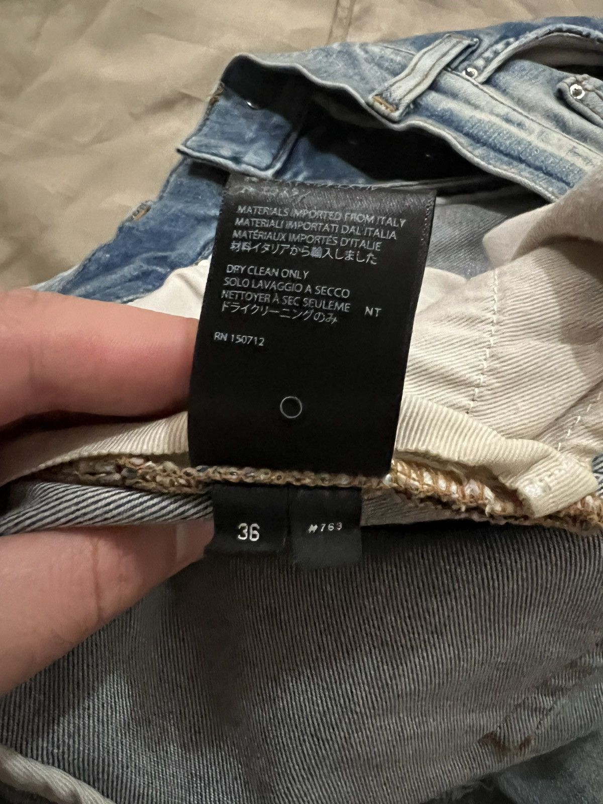 Amiri AMIRI Blue Military Art Patch Jeans size 36 $2300 Size US 36 / EU 52 - 6 Thumbnail