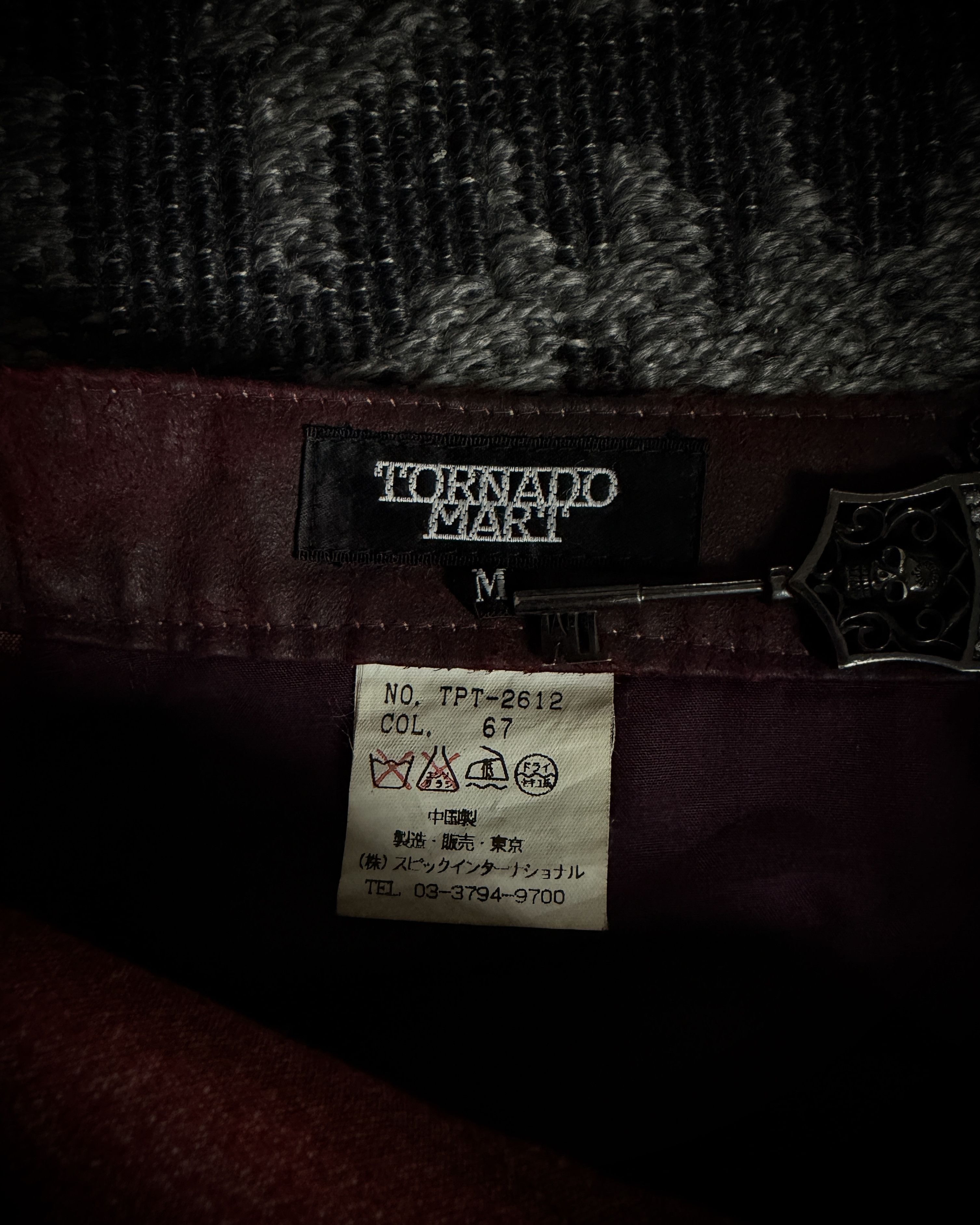 Tornado Mart Tornado Mart Coated Deep Red Flared Pants Size US 31 - 11 Thumbnail