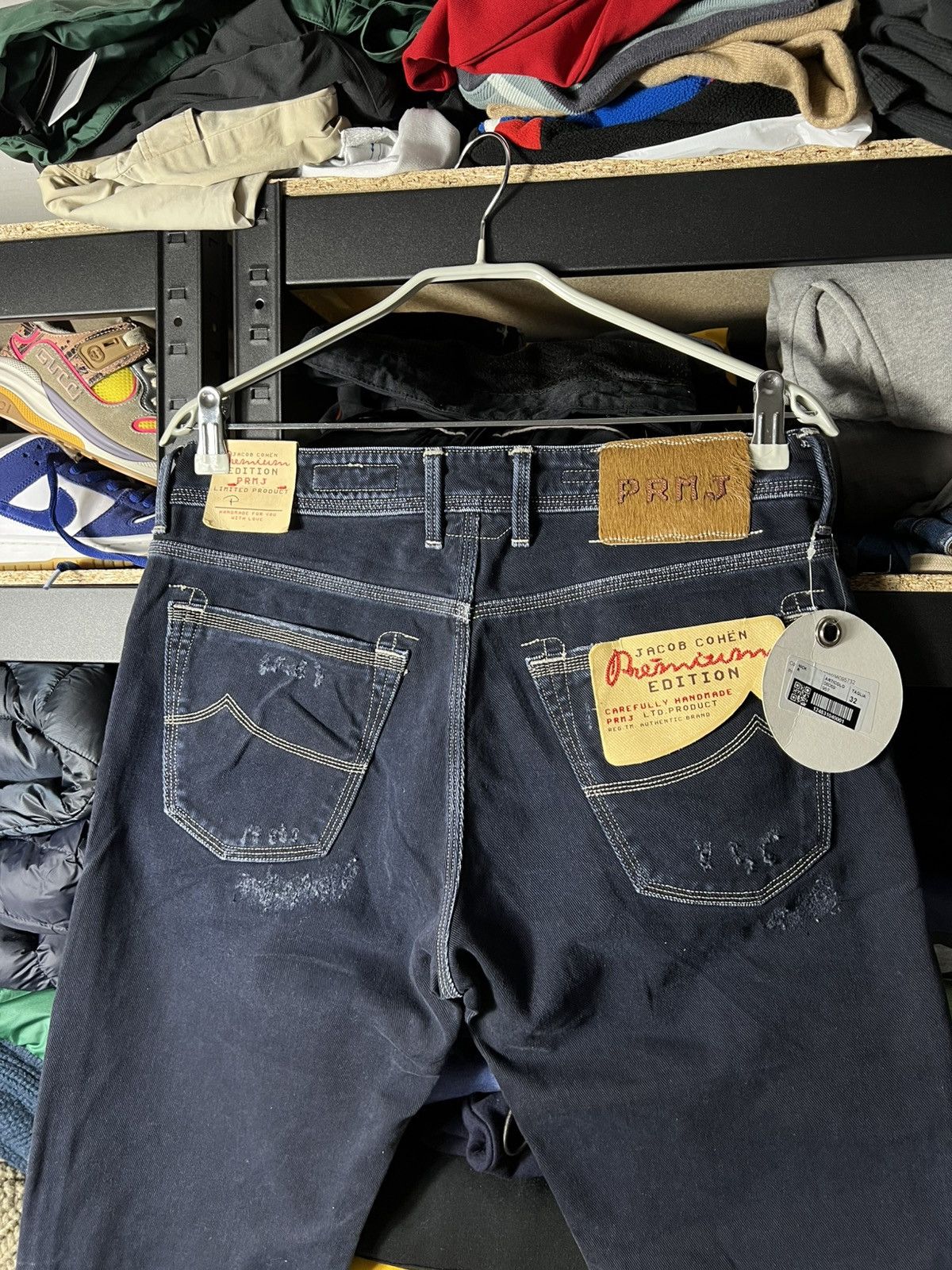 Jacob Cohen Jacob Cohen Premium Edition Denim Jeans Distressed Dark Blue Size US 32 / EU 48 - 3 Thumbnail