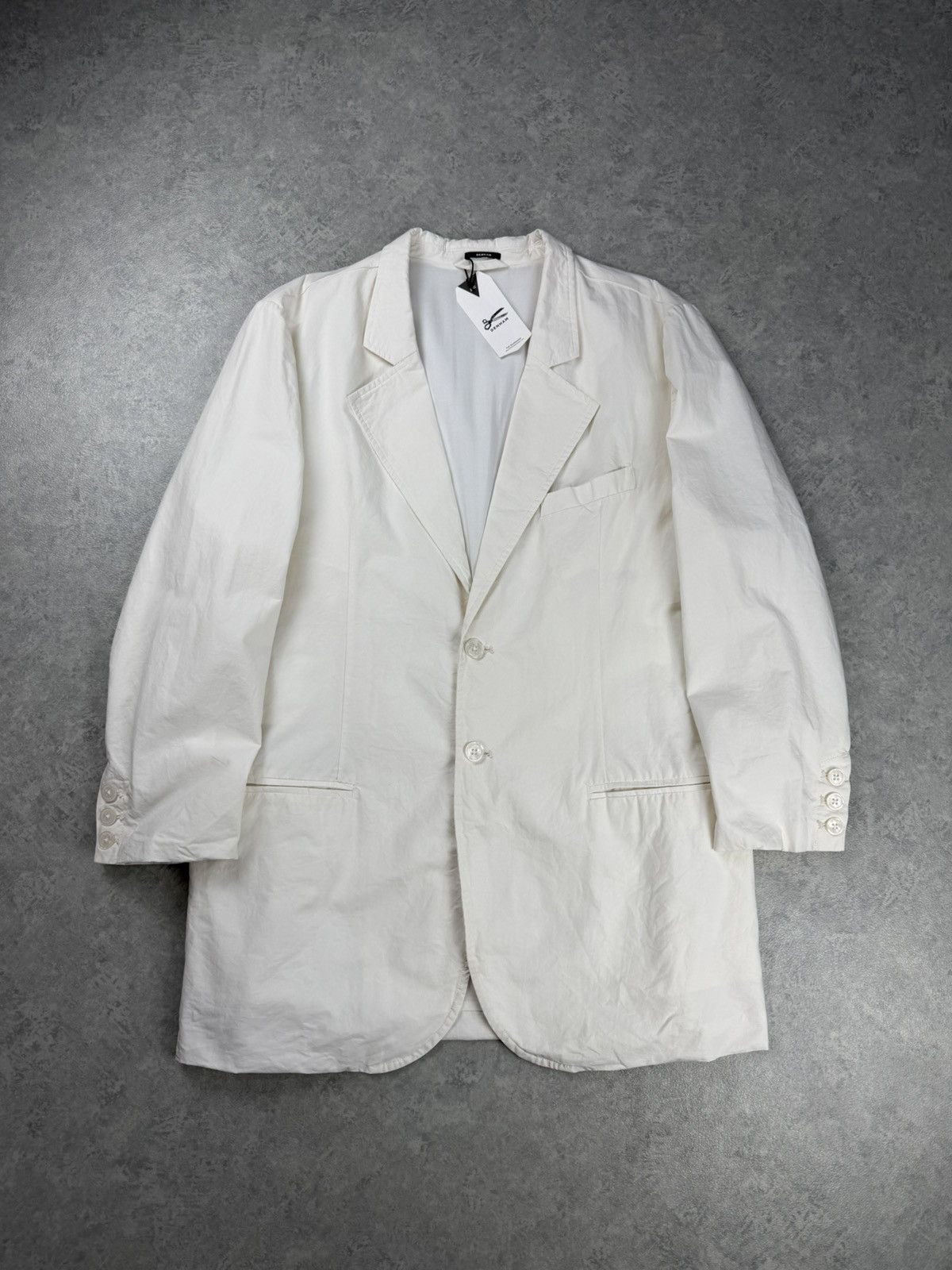 DENHAM Denham Jamie White Cotton Blazer Size L Size L / US 10 / IT 46 - 1 Thumbnail