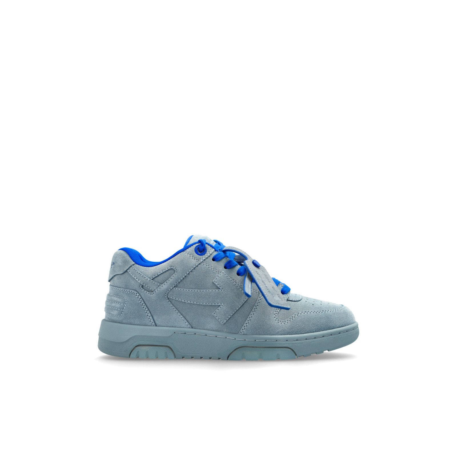 OFF-WHITE Out Of Office Blue Suede Sports Sneakers New & Aut