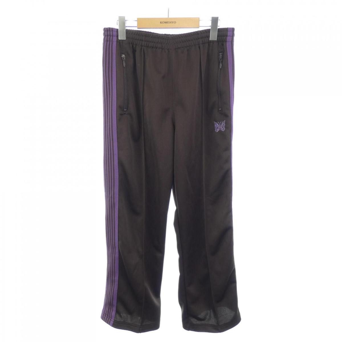 Needles Sweat Pants Side Tape Logo Polyester Brown Size US 31 - 1 Thumbnail
